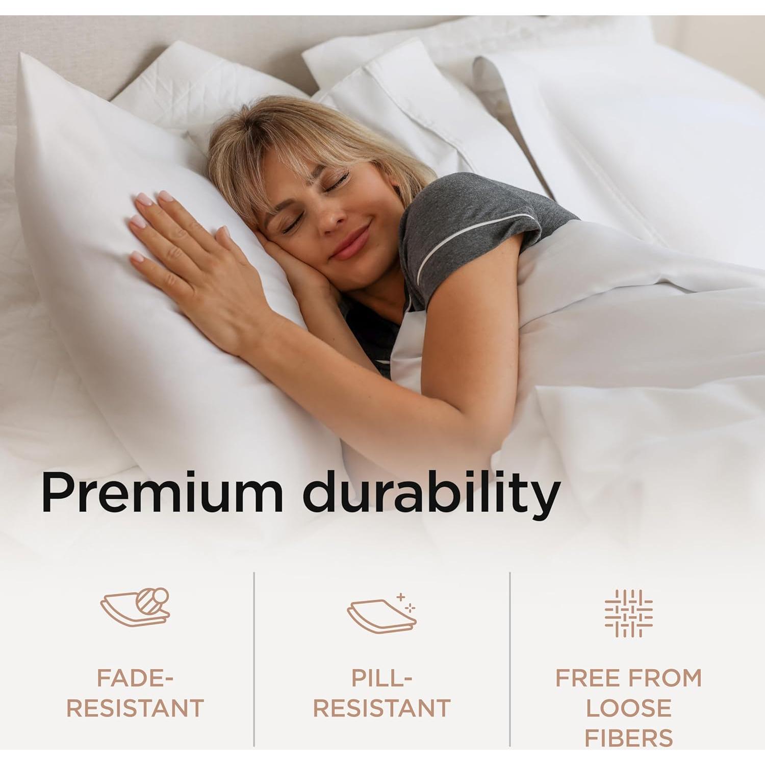 Sábanas de Algodón Supima Threadmill King 1200 Hilos - Juego 4 Piezas