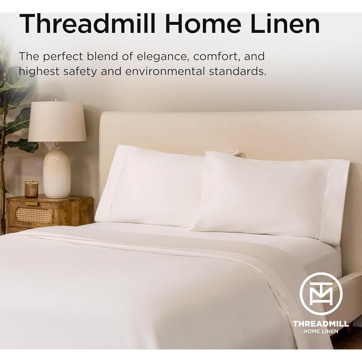 Sábanas de Algodón Supima Threadmill King 1200 Hilos - Juego 4 Piezas