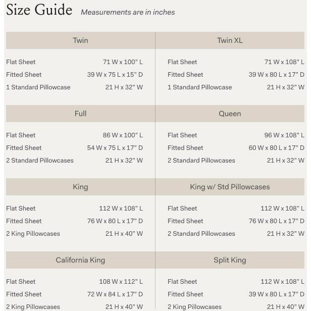 Juego de Sábanas Rey 100% Algodón Orgánico BOLL & BRANCH