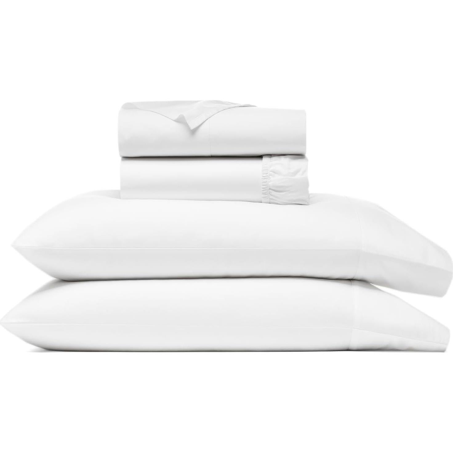 BOLL & BRANCH Waffle & Signature Starter Bundle - 1 Sheet Set, White, Queen - 1 Waffle Blanket, White, Full/Queen - 100% Organic Luxury Cotton