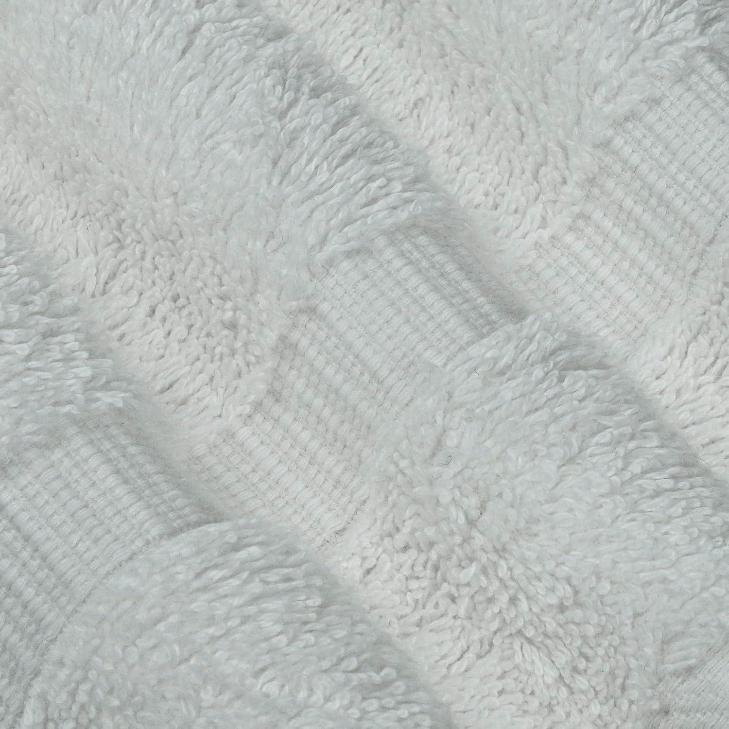 Juego de 4 Toallas de Baño Chakir 100% Algodón Blanco 68x137 cm