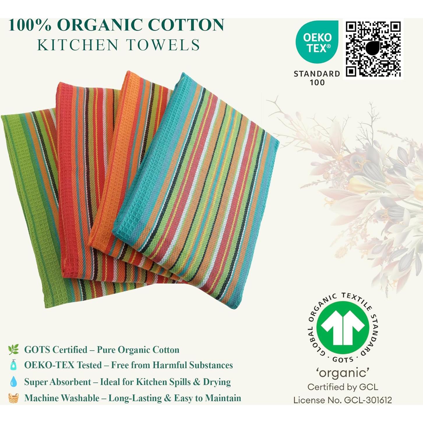 Toallas de Cocina DG Collections 100% Algodón 12 Piezas 40.6x71.1 cm