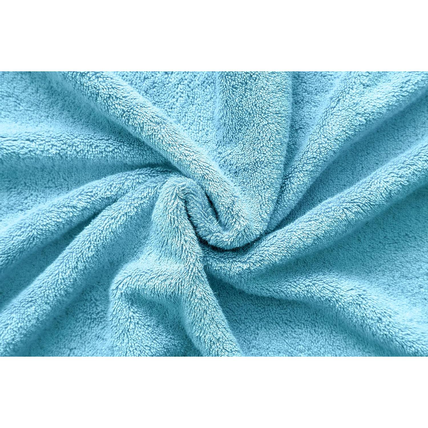 Juego de Toallas de Baño 6 Piezas Algodón Turco Azul Cielo