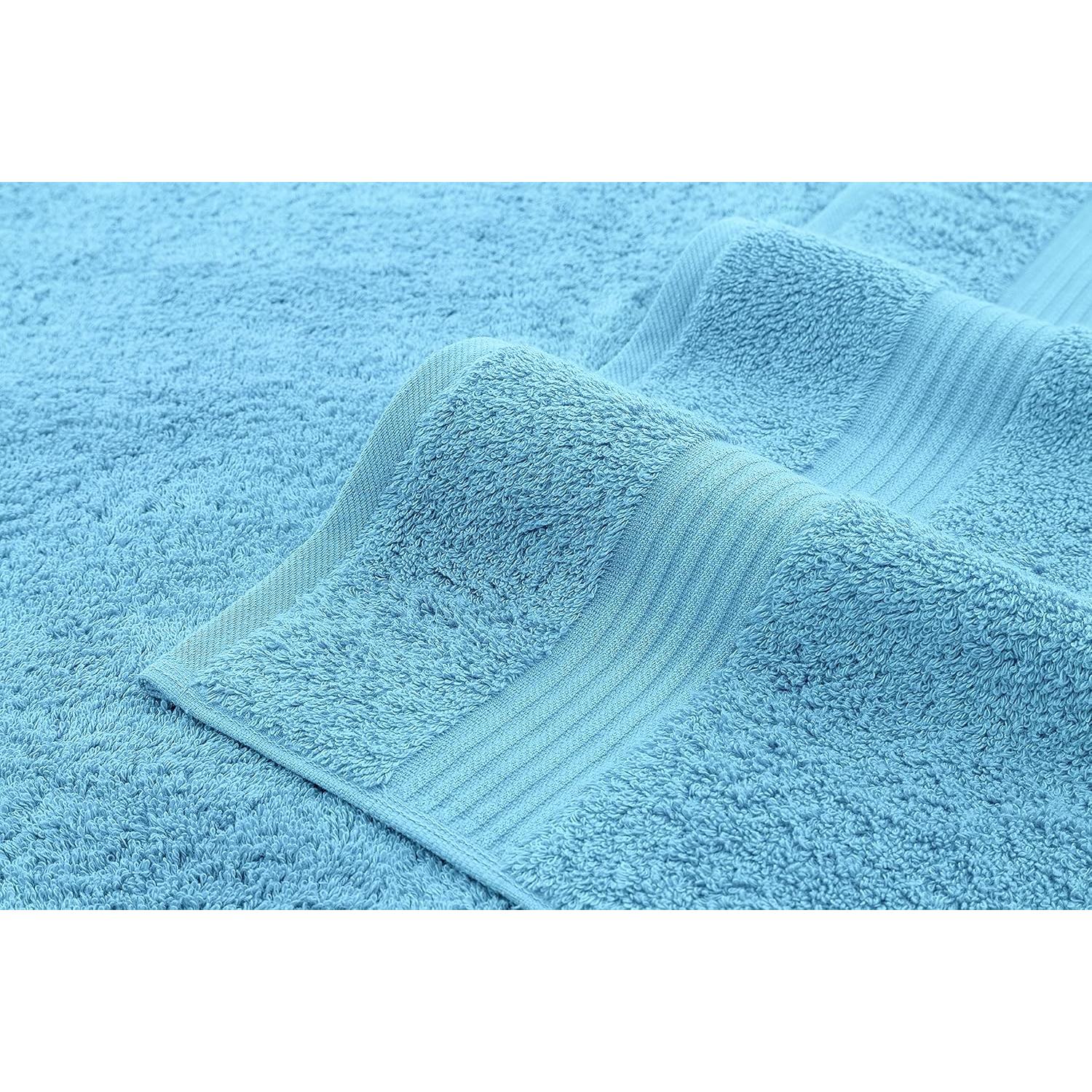 Juego de Toallas de Baño 6 Piezas Algodón Turco Azul Cielo