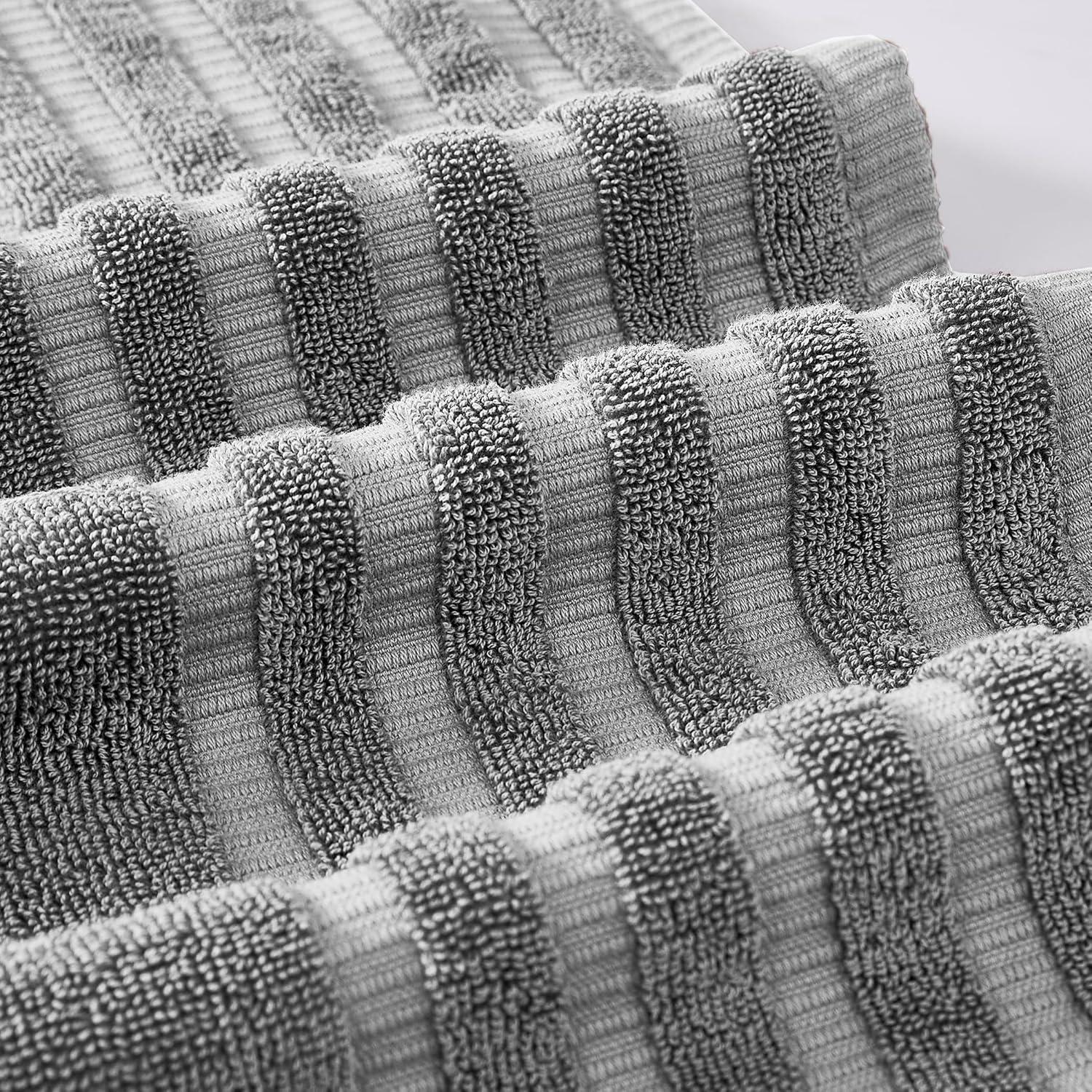 Juego de Toallas de Algodón 100% Modern Threads 6 Piezas Gris