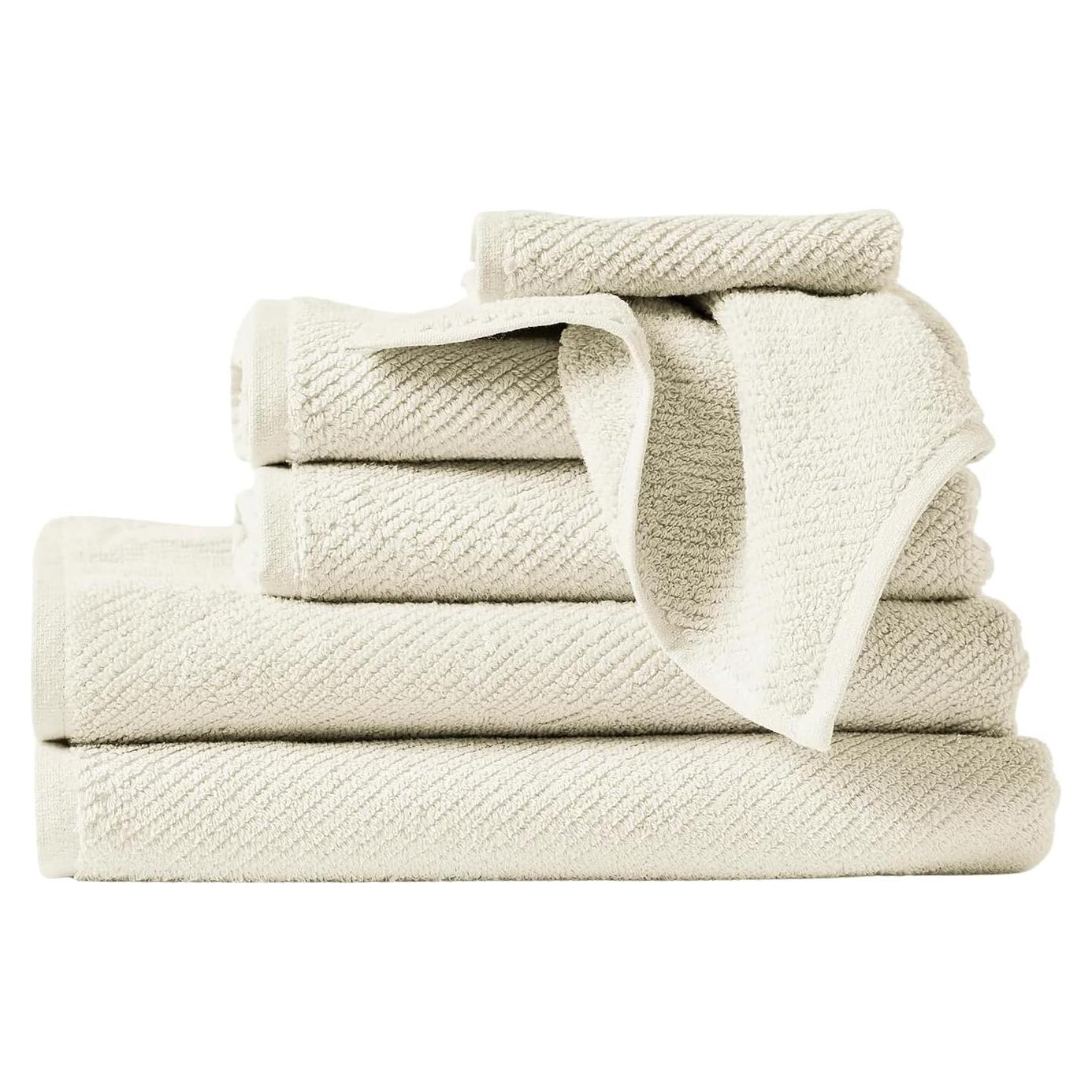 Juego de 6 Toallas Orgánicas Coyuchi Air Weight 100% Algodón