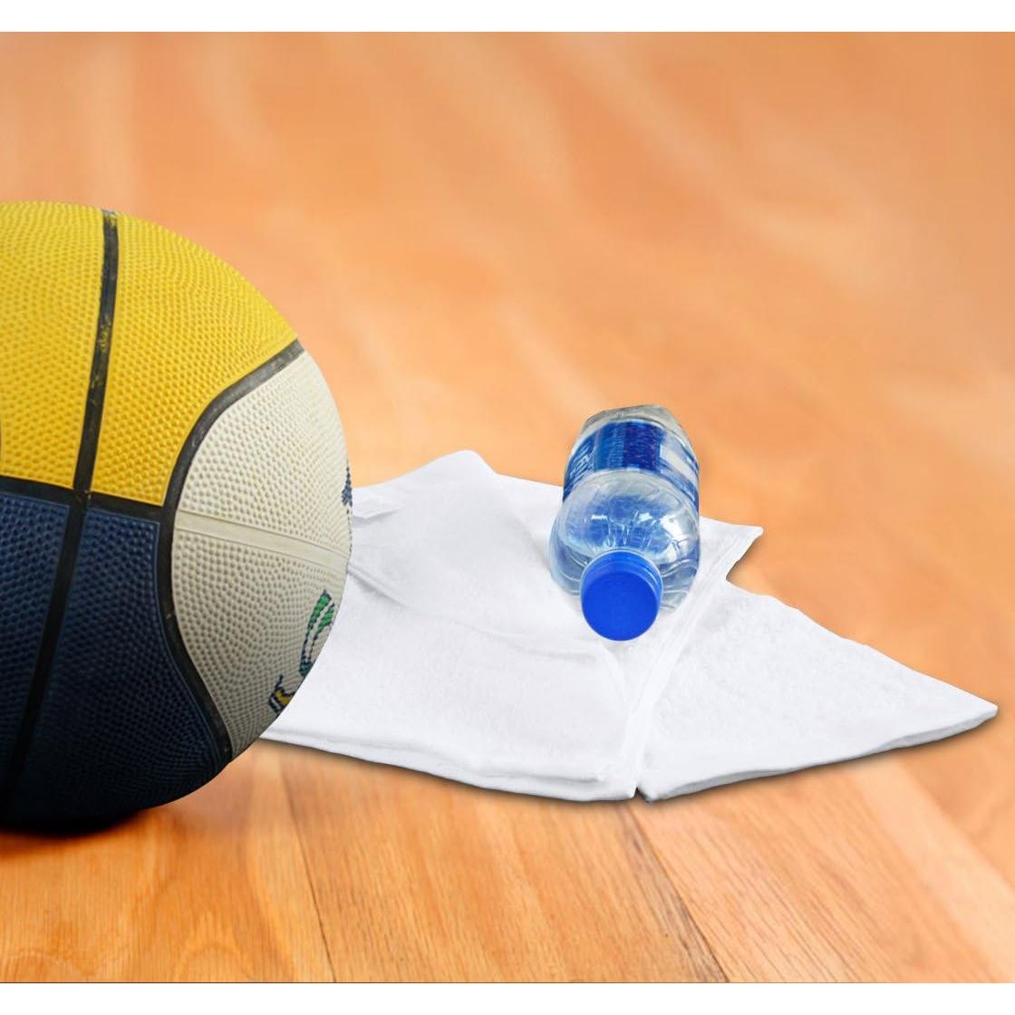 Juego de Toallas de Algodón Utopia - 24 Paños 30x30 cm Blancos