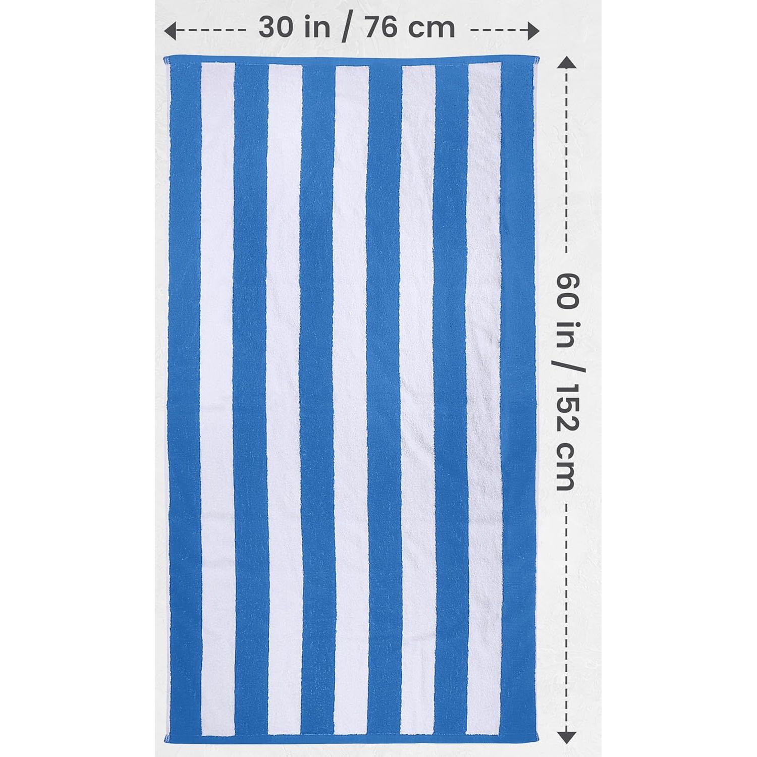 Toallas de Playa Utopia 4 Pack Rayas Cabana 76x152 cm Algodón