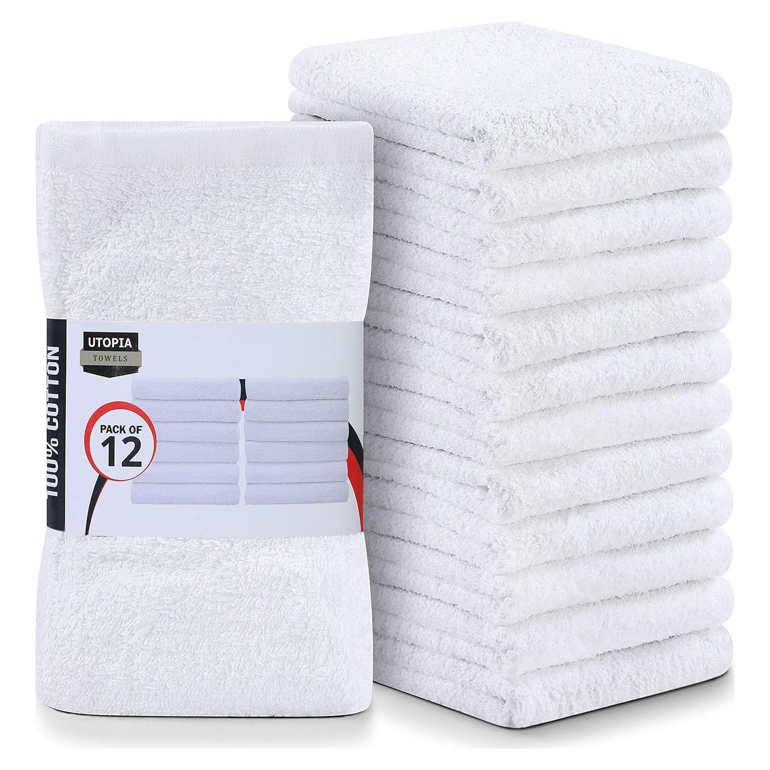 Toallas Utopia de Cocina 12 Piezas 40.6x48.3cm Algodón Absorbente