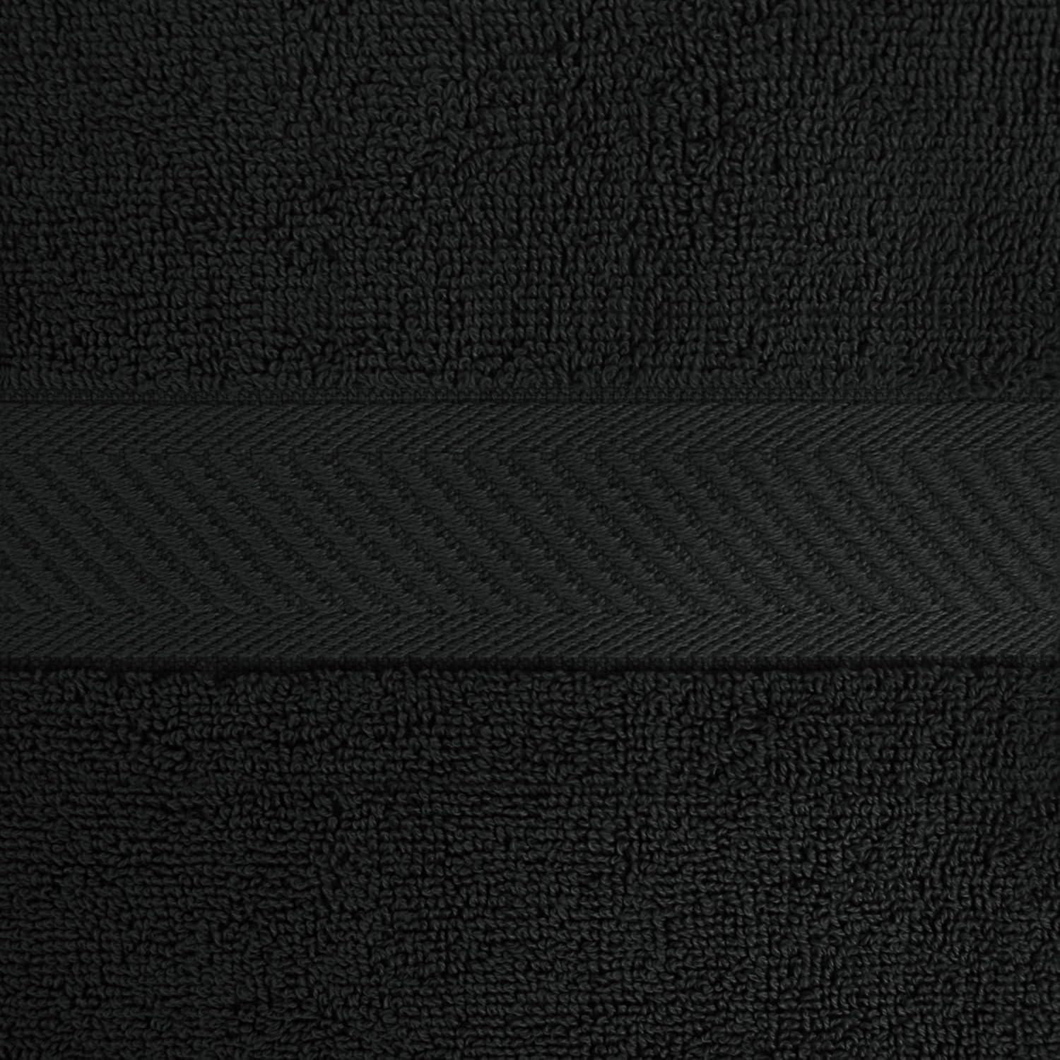 Juego de Toallas de Baño Utopia 6 Piezas 61x122cm 100% Algodón Negro