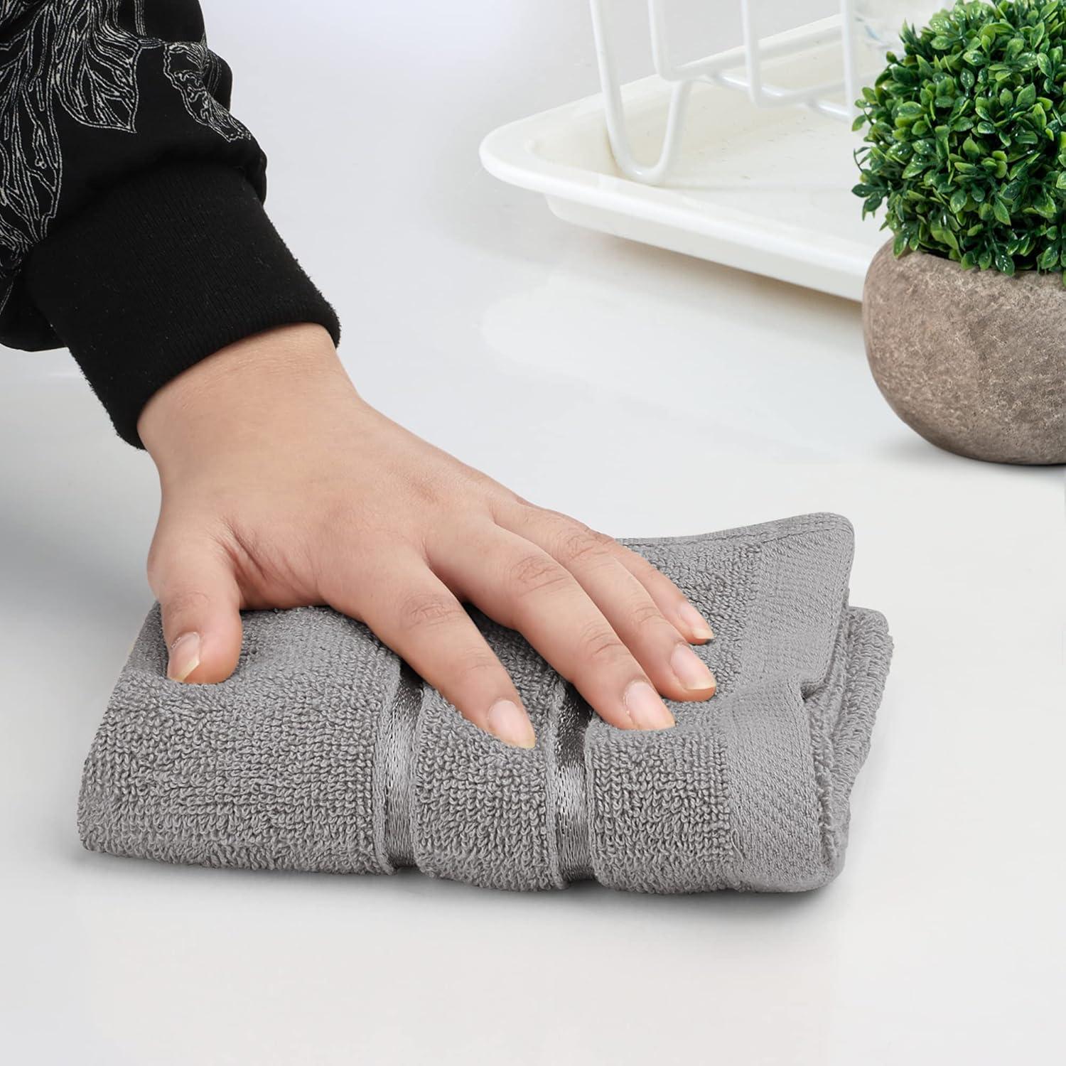 Set de 12 Paños de Lavado Utopia 30x30 cm Gris Frío