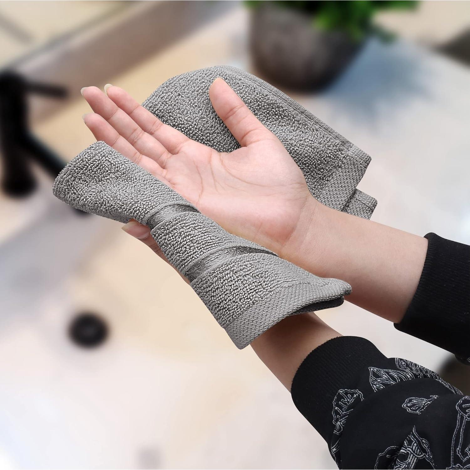 Set de 12 Paños de Lavado Utopia 30x30 cm Gris Frío