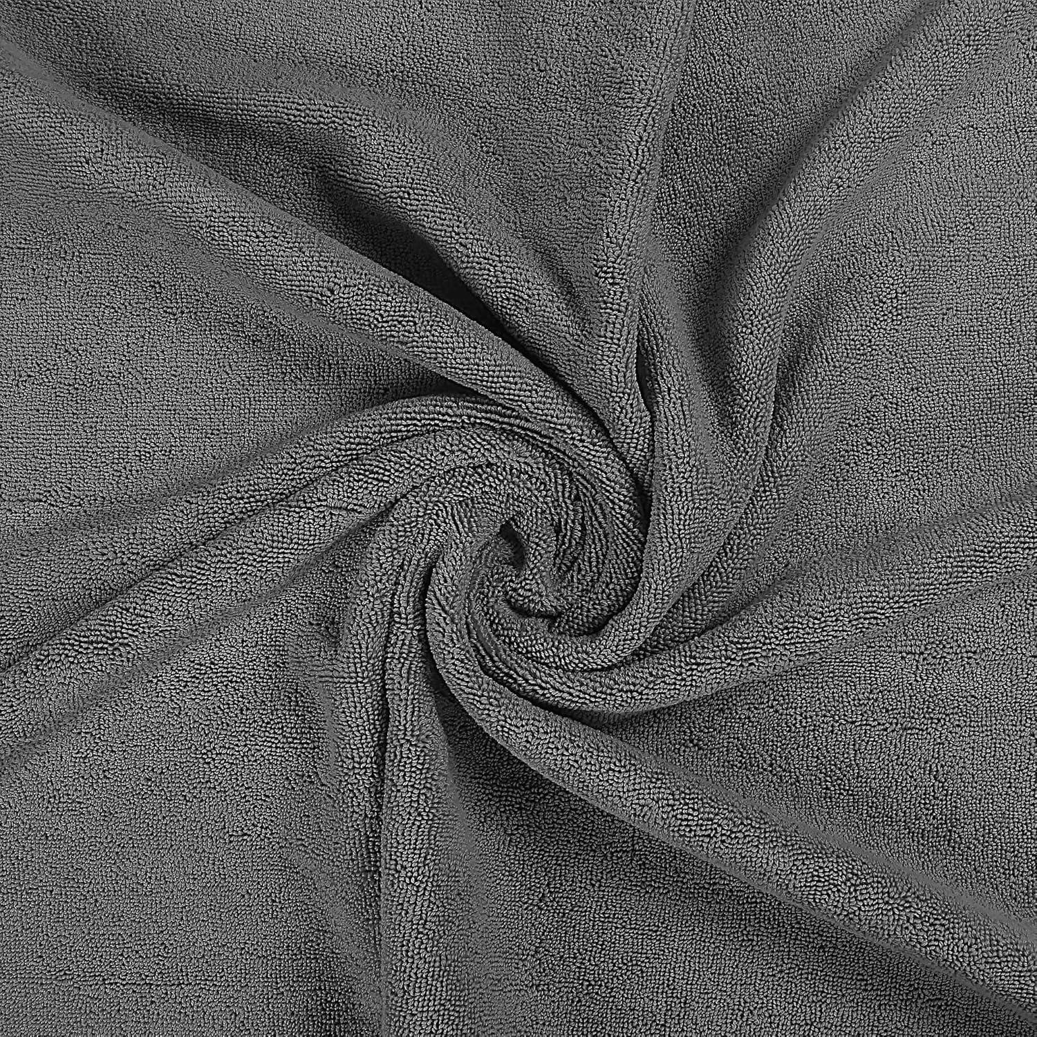 Juego de Toallas de Baño Utopia 4 Piezas 100% Algodón Gris 700 GSM