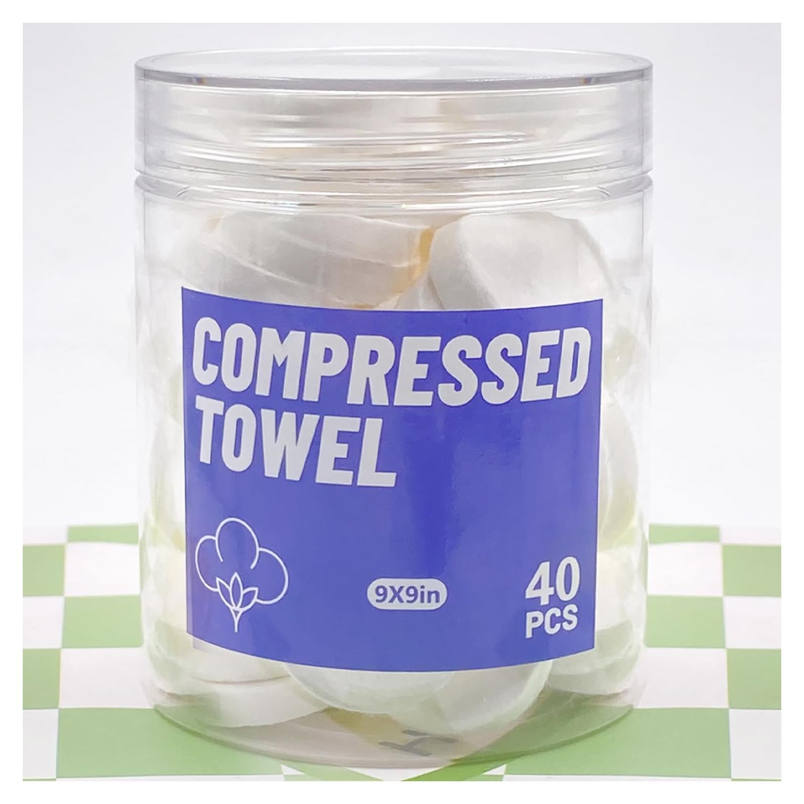 40 Toallas Comprimidas Desechables Herb Life 22.86x22.86 cm