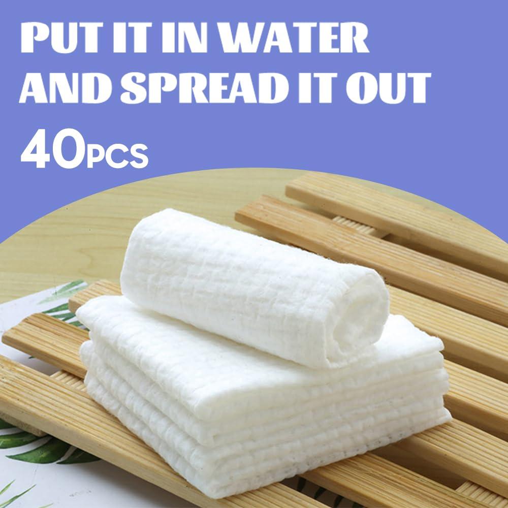 40 Toallas Comprimidas Desechables Herb Life 22.86x22.86 cm