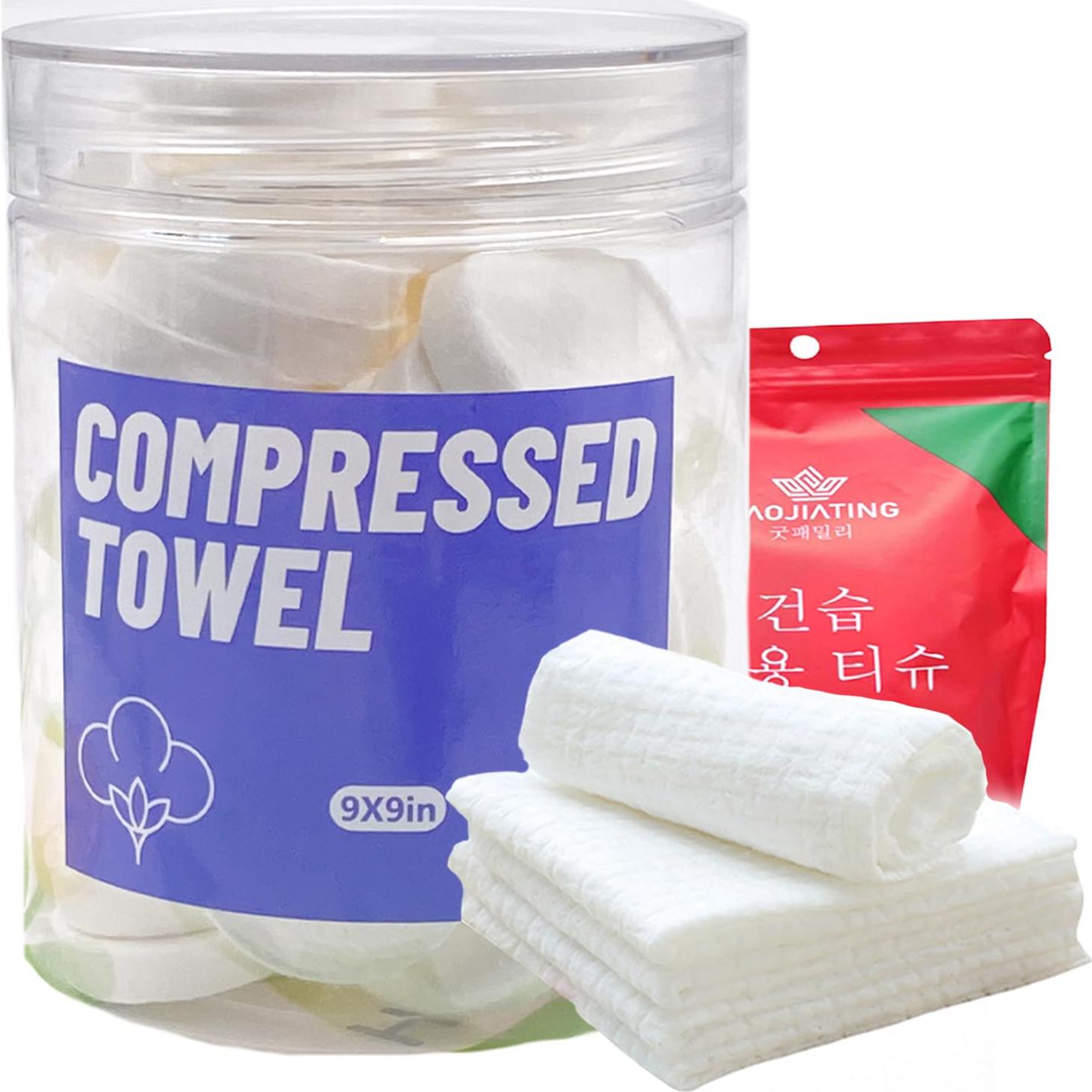 40 Toallas Comprimidas Desechables Herb Life 22.86x22.86 cm