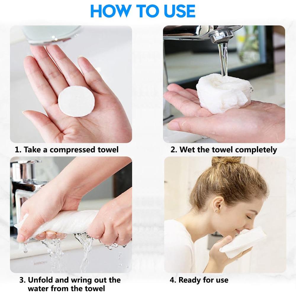 40 Toallas Comprimidas Desechables Herb Life 22.86x22.86 cm