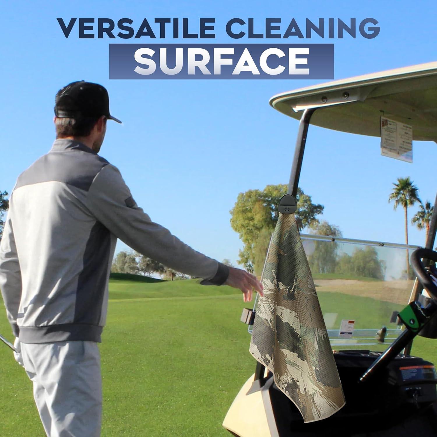 Set de Toalla de Golf Magnética Moxiey con Cepillo y Limpiador