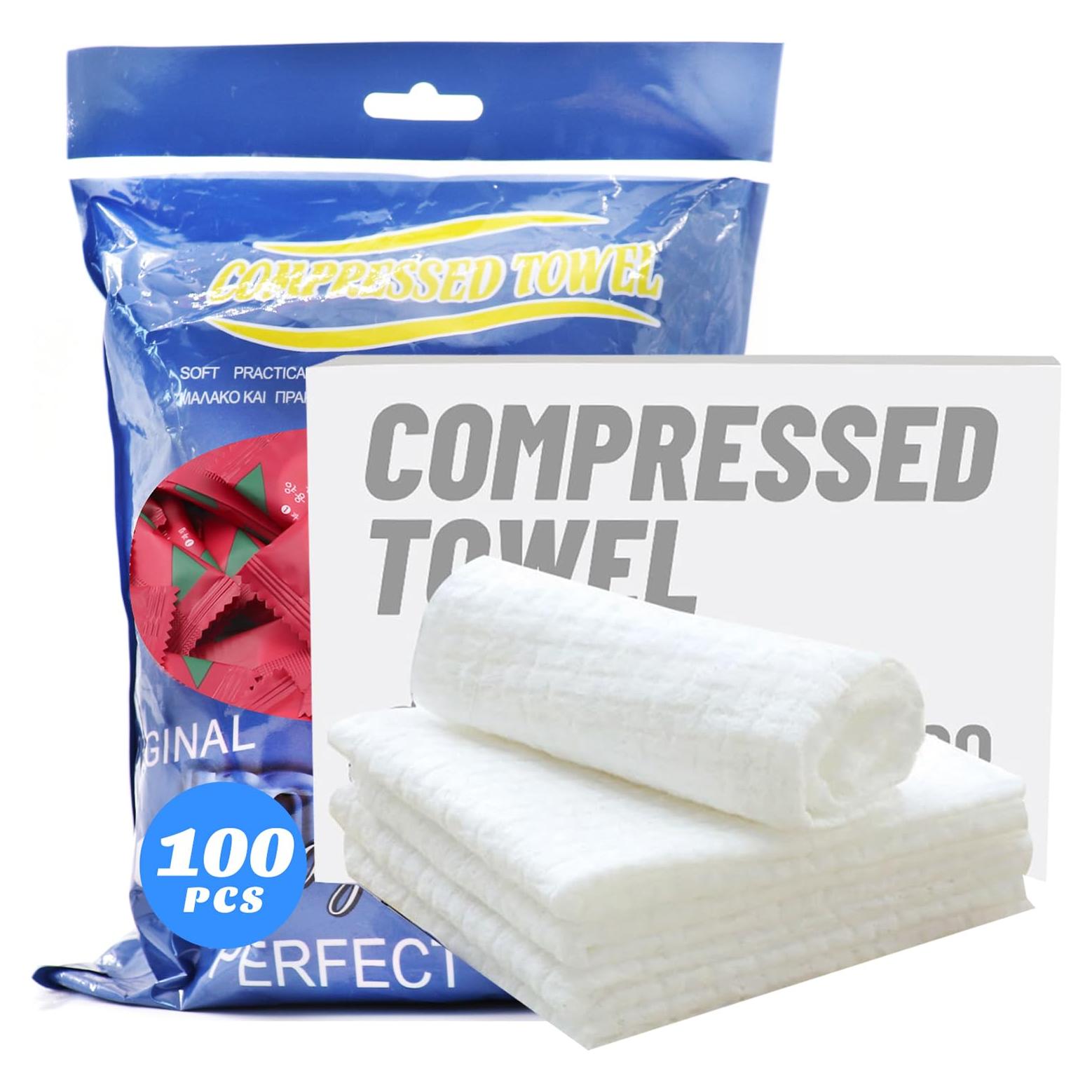 100 Toallas Comprimidas Desechables Herb Life 22x22 cm