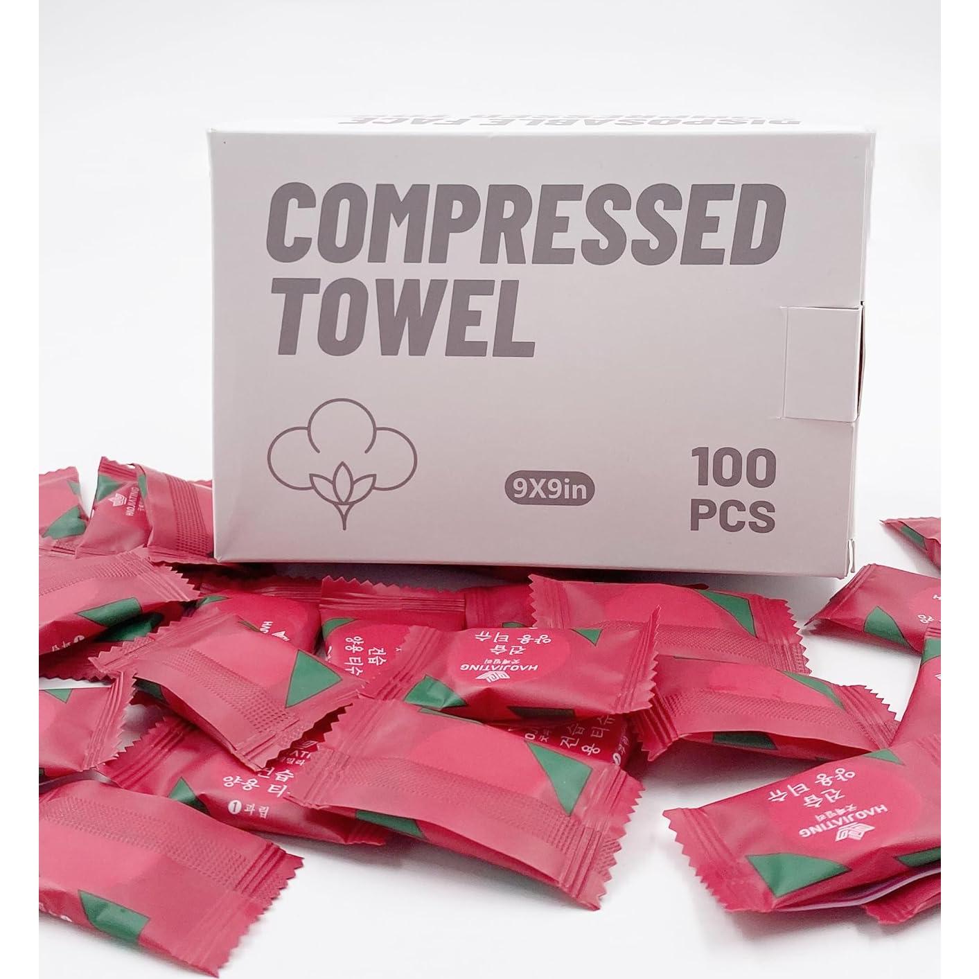 100 Toallas Comprimidas Desechables Herb Life 22x22 cm