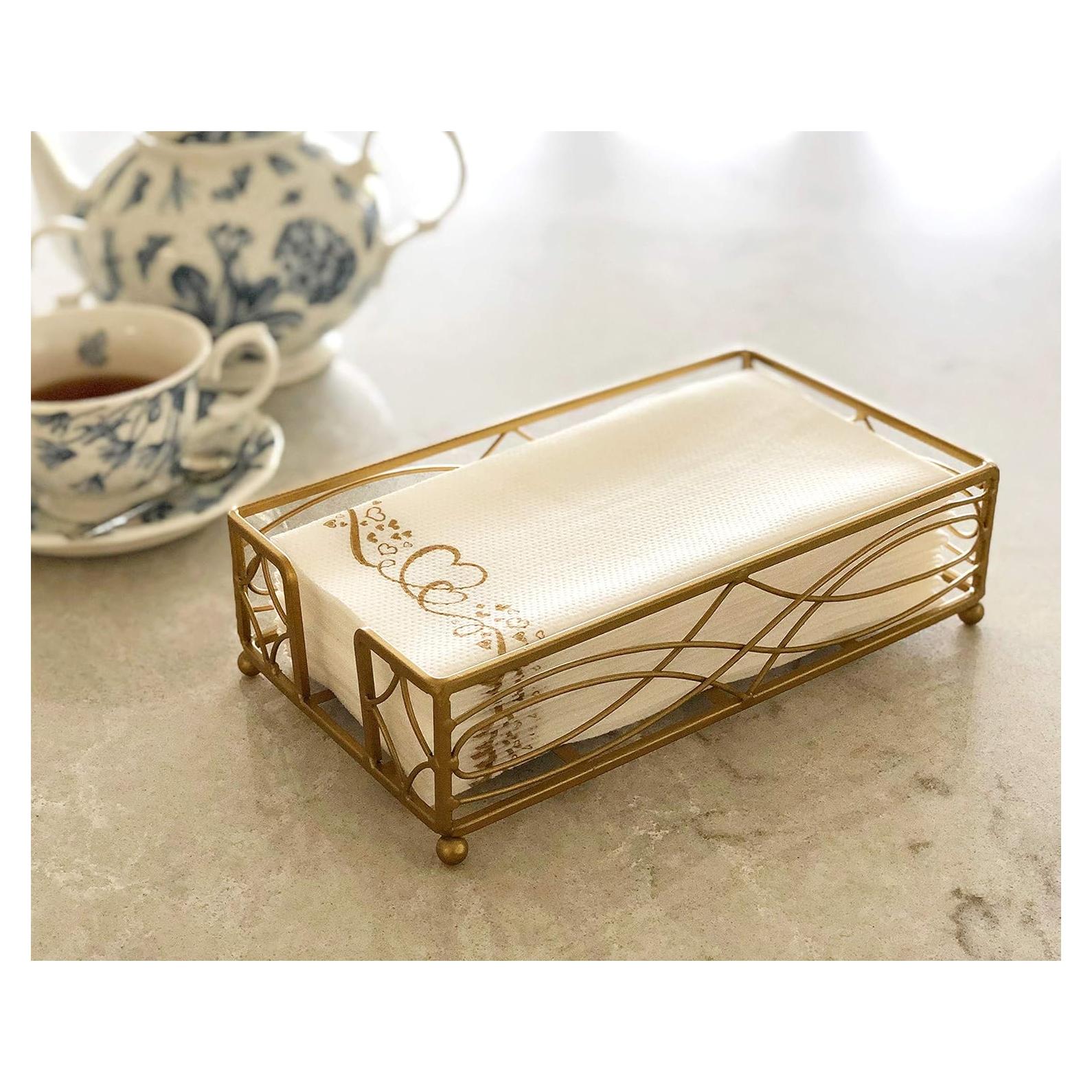 Soporte para Servilletas Chez JuJu en Bronce Antiguo 22.6cm