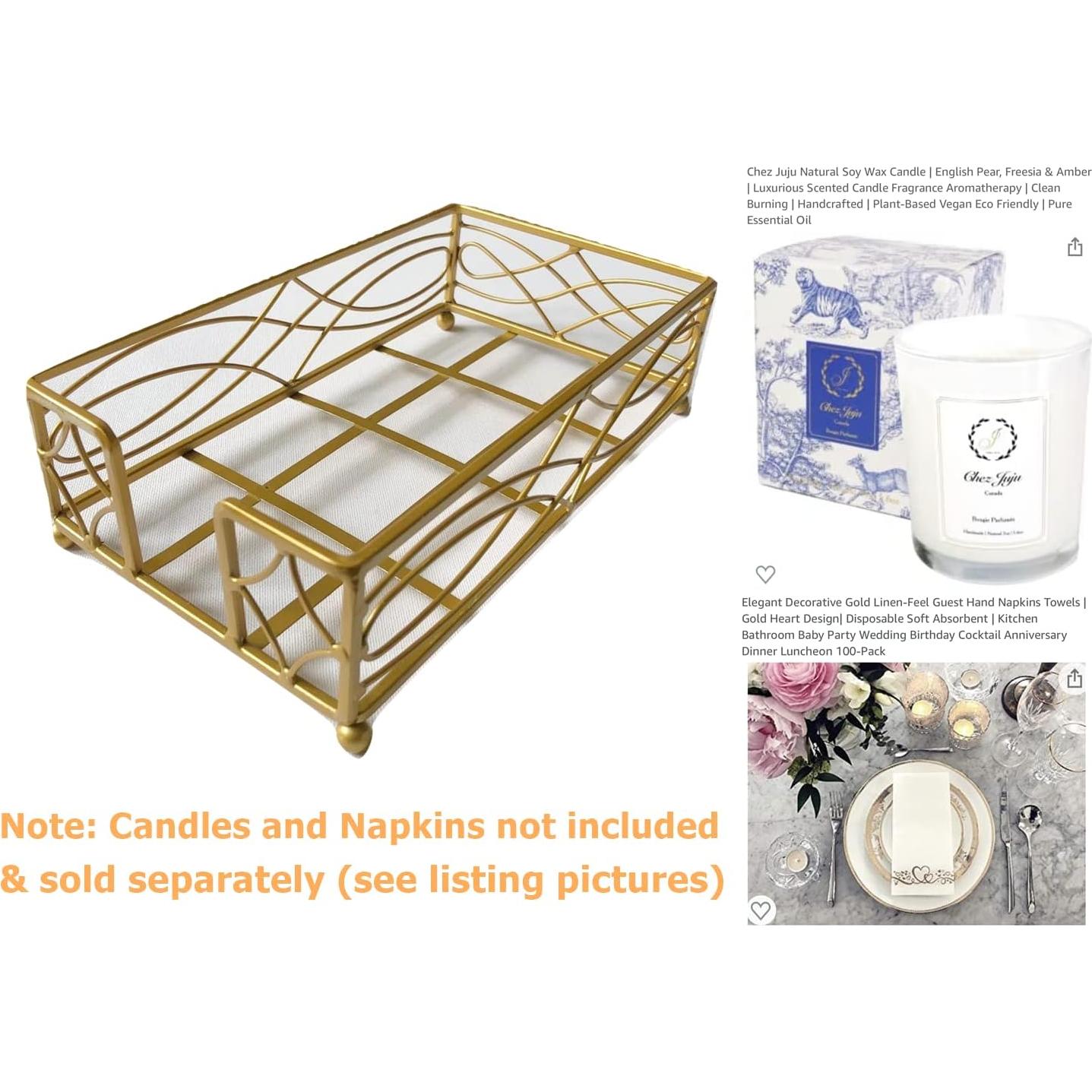 Soporte para Servilletas Chez JuJu en Bronce Antiguo 22.6cm