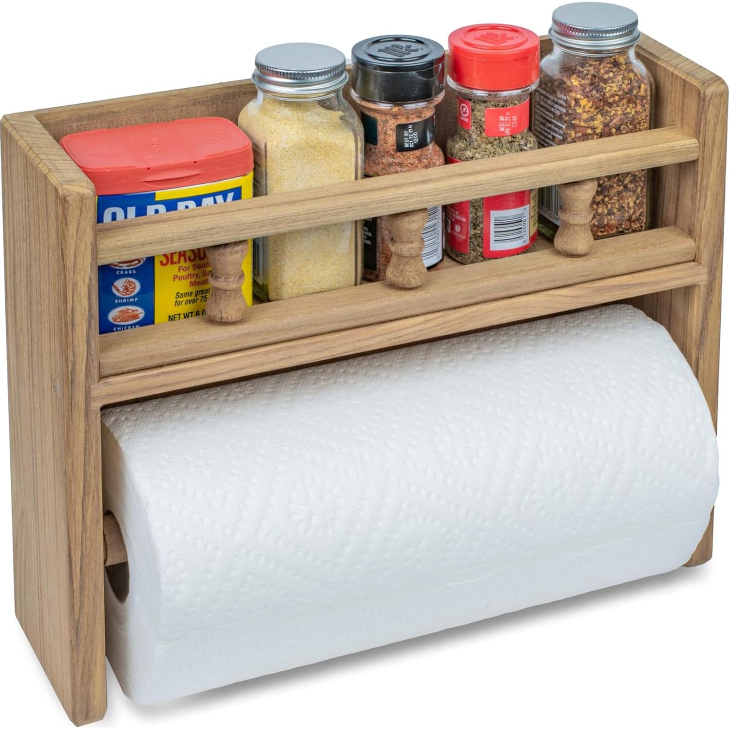 Estante de Especias Teak Whitecap 62446 con Soporte Papel