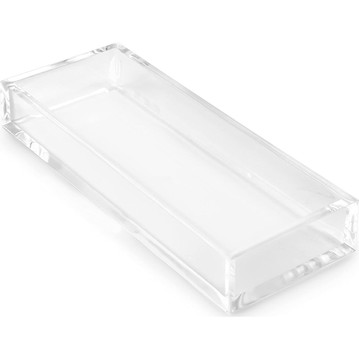 Bandeja de Toalla de Mano Acrílico Transparente Huang 30x10 cm