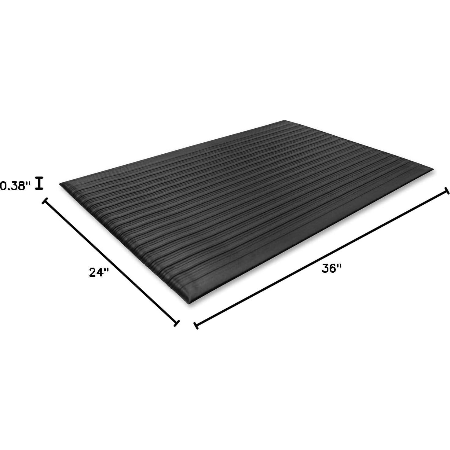 Alfombra Antifatiga Negra Genuine Joe 91x61 cm 0.95 cm Grosor