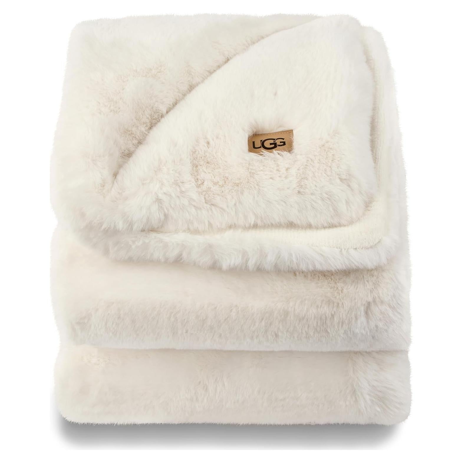 Manta de Piel Sintética UGG Euphoria Plush 127x177cm Blanca