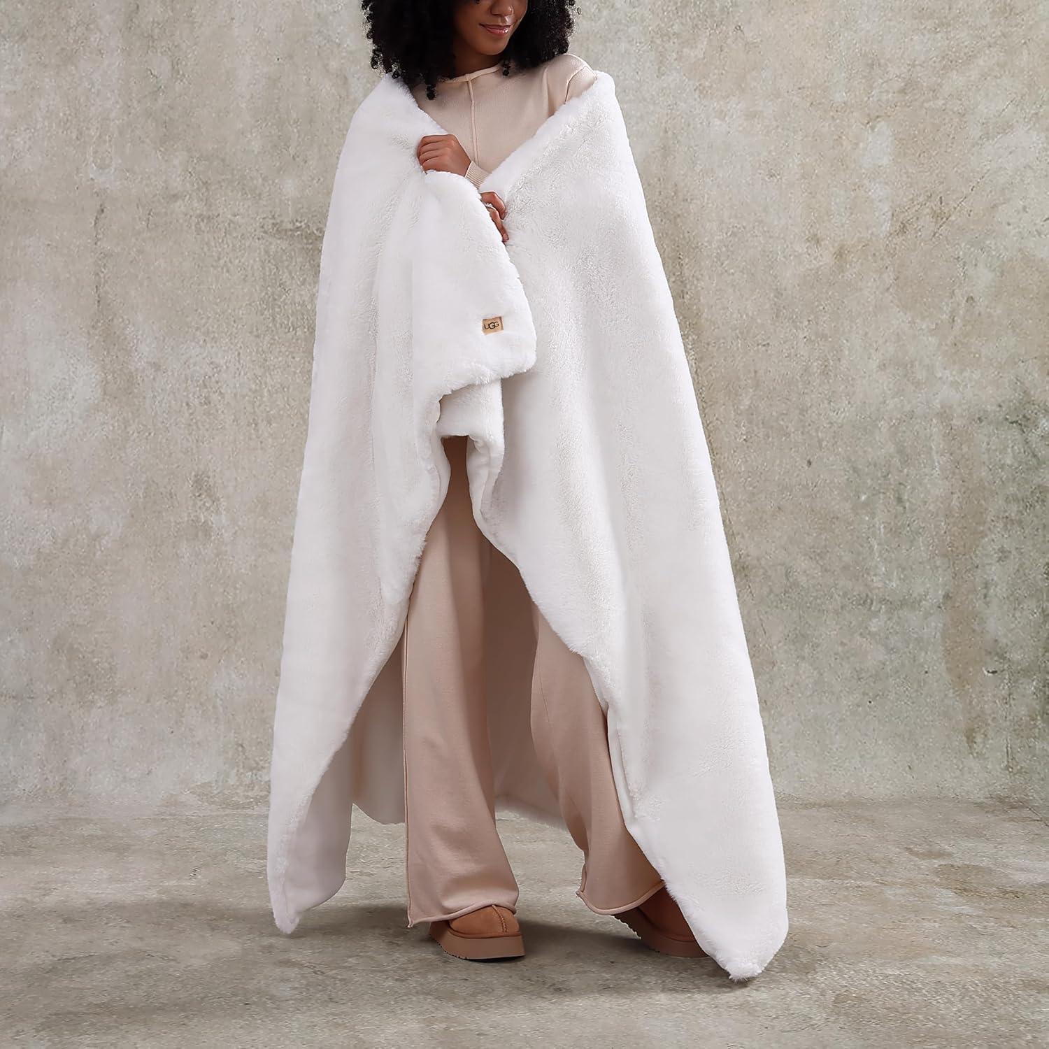 Manta de Piel Sintética UGG Euphoria Plush 127x177cm Blanca