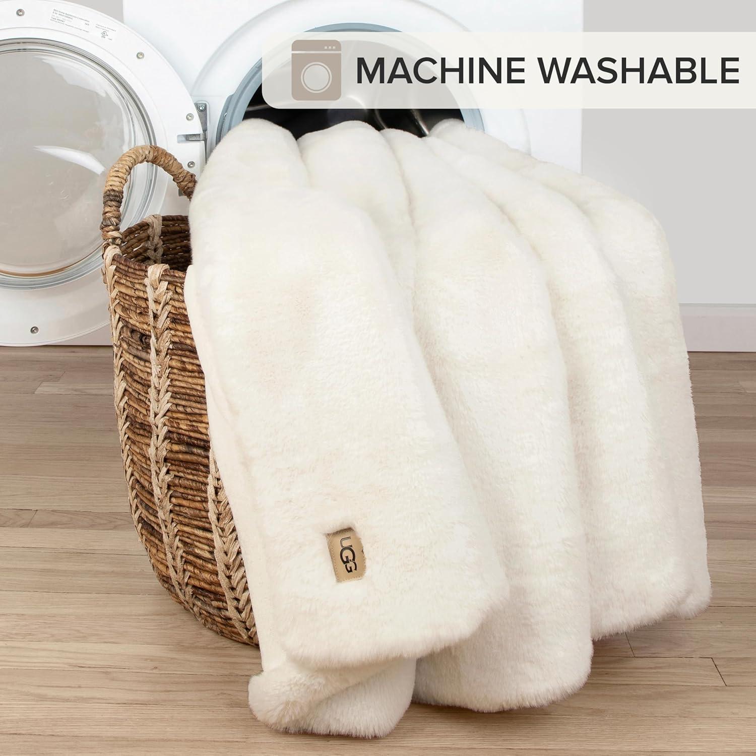 Manta de Piel Sintética UGG Euphoria Plush 127x177cm Blanca