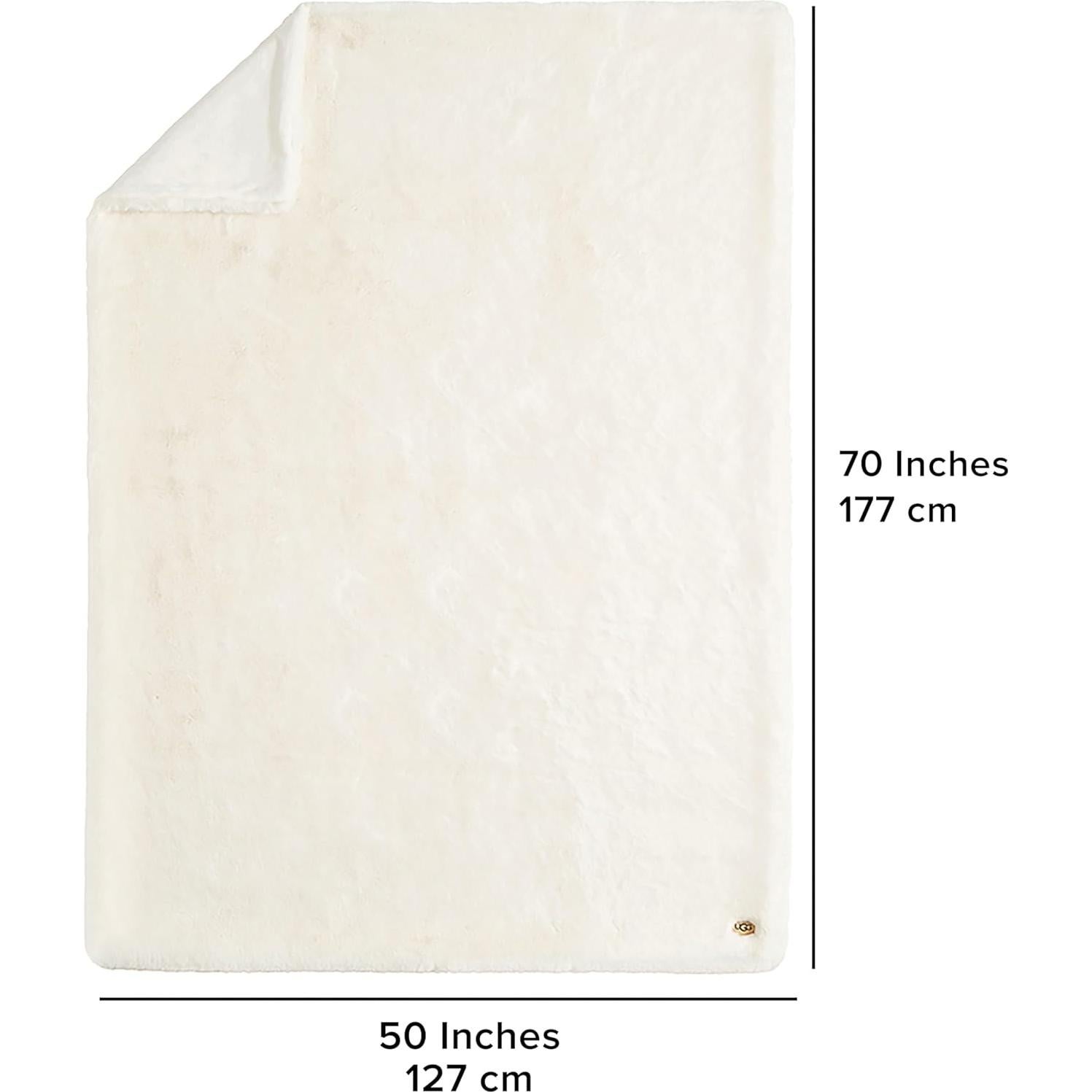Manta de Piel Sintética UGG Euphoria Plush 127x177cm Blanca