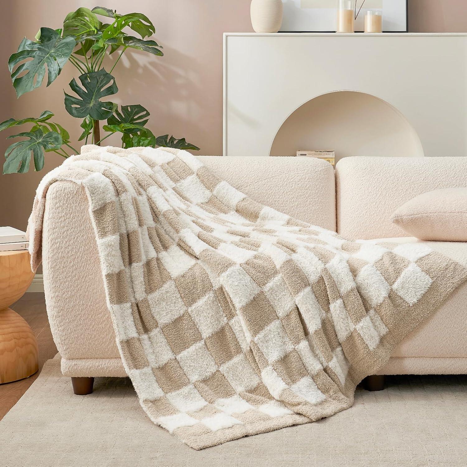 Manta de lanzamiento Snuggle Sac beige 127x152 cm suave y cálida