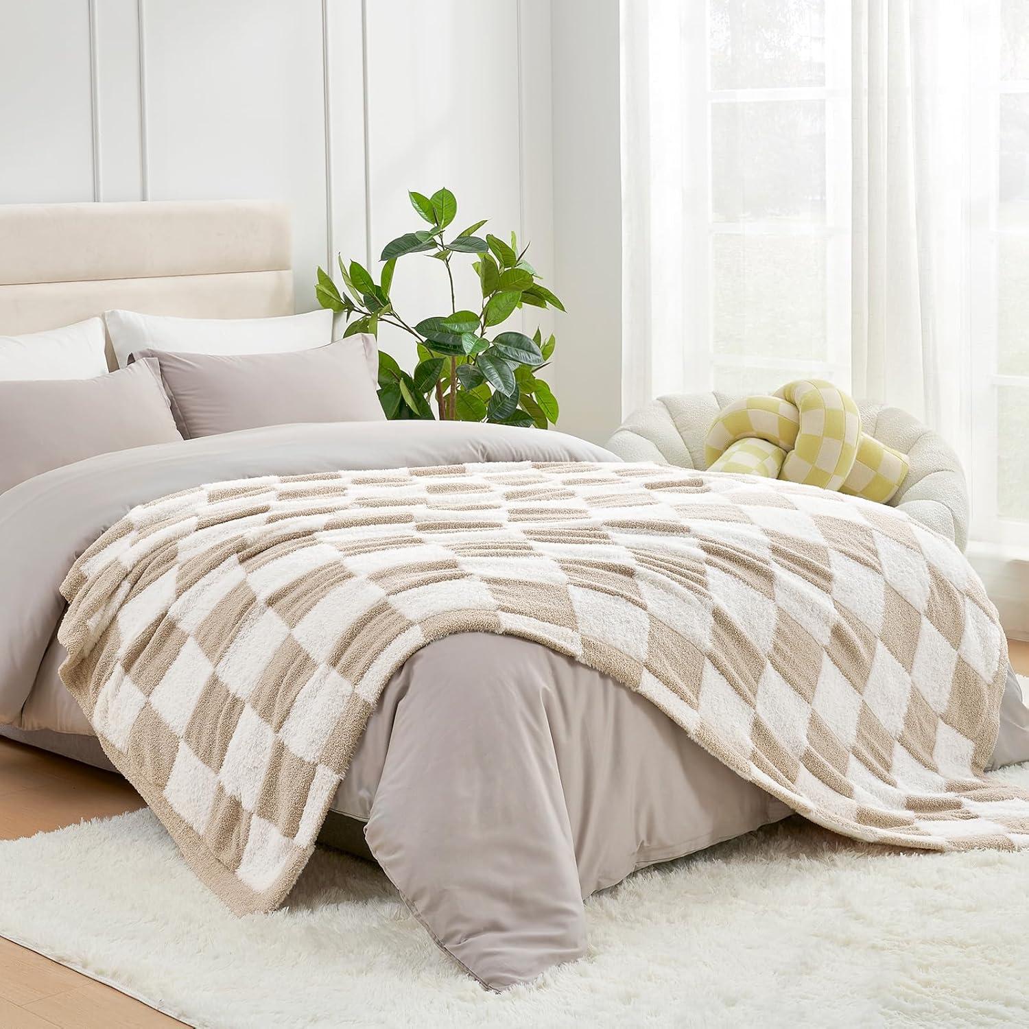 Manta de lanzamiento Snuggle Sac beige 127x152 cm suave y cálida