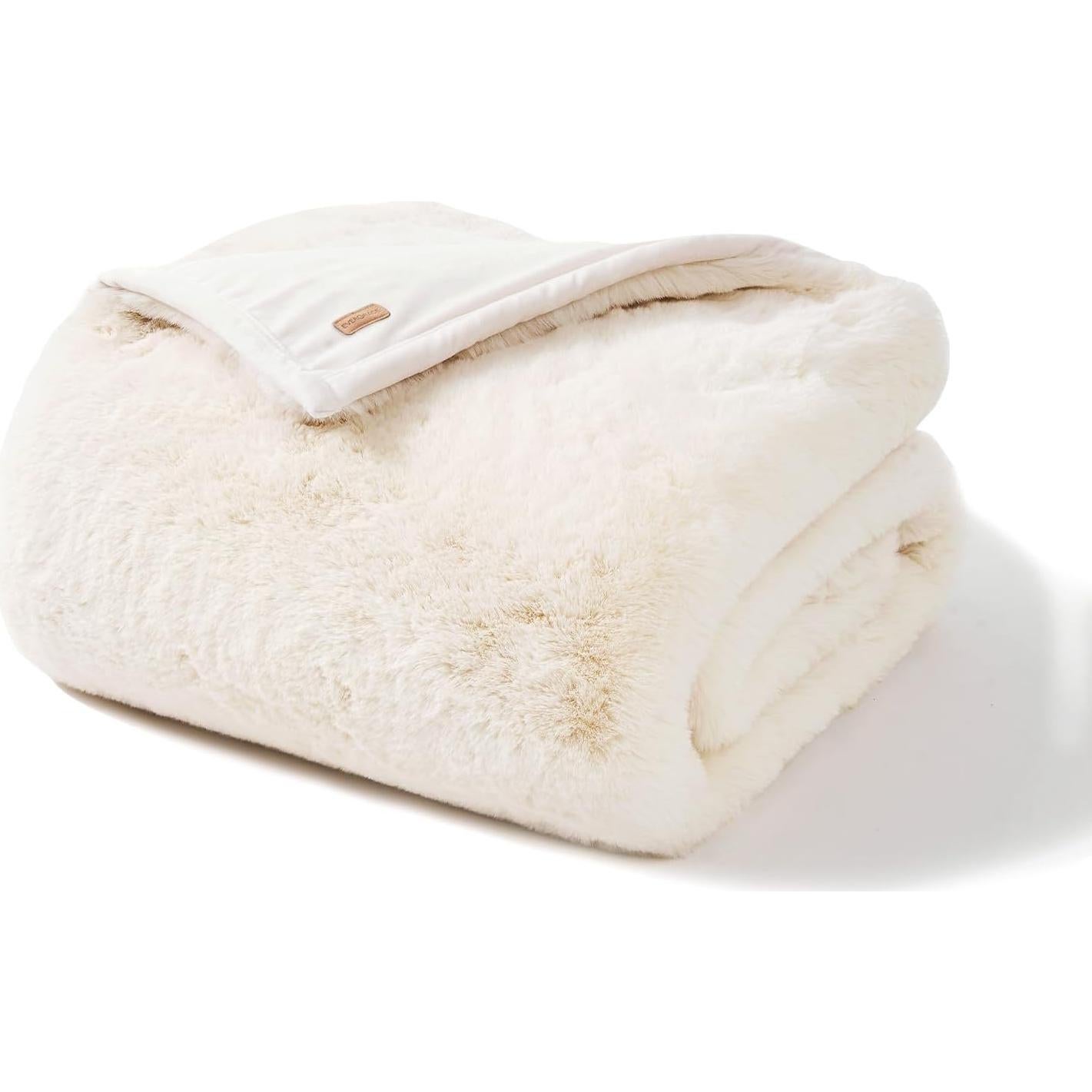 Manta de Piel Sintética EVERGRACEHOME 203x152 cm Blanca