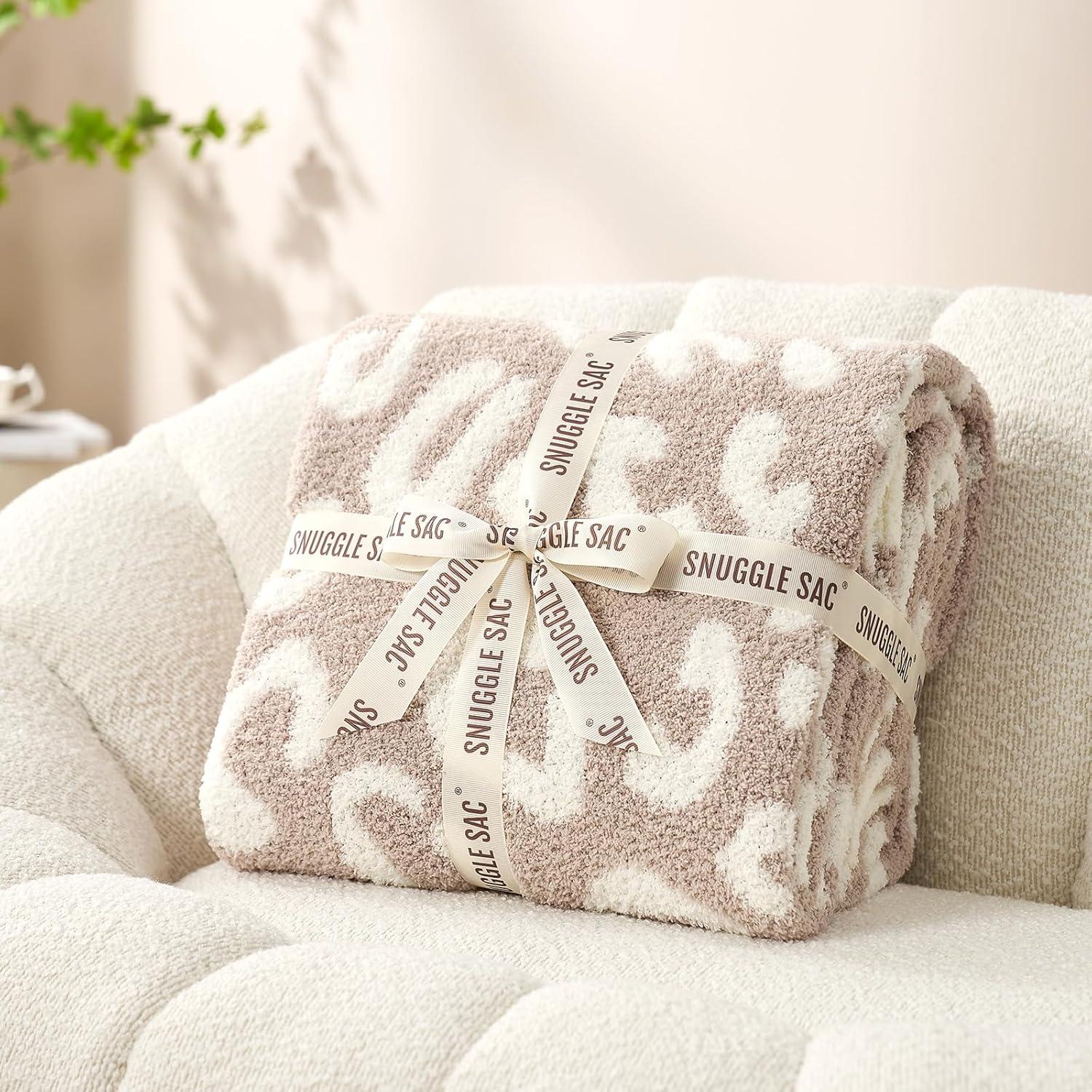 Manta de Lanzar Snuggle Sac Leopardo Beige 127x152 cm Ultra Suave