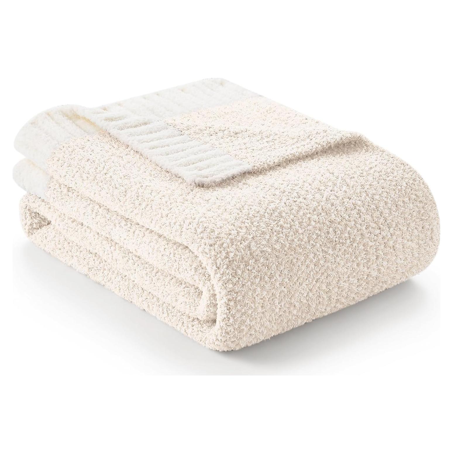 Manta de Lanzar Snuggle Sac Microfibra Marfil 127x152cm