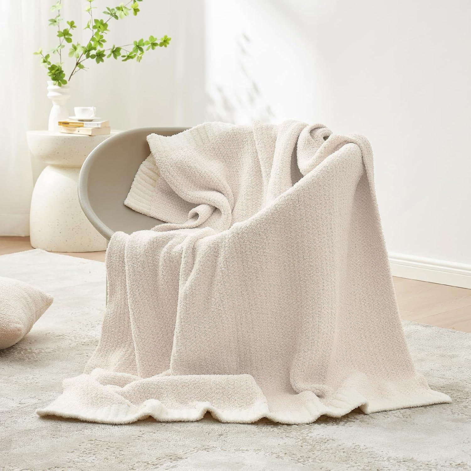 Manta de Lanzar Snuggle Sac Microfibra Marfil 127x152cm