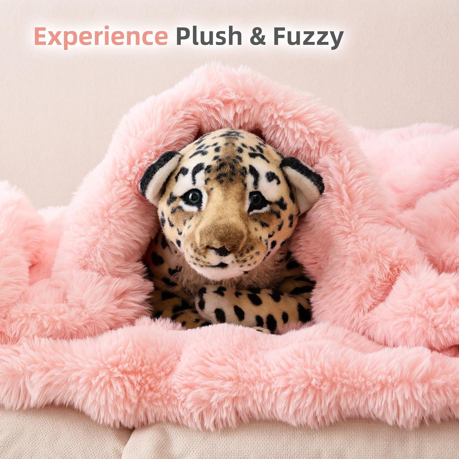 Manta de Piel Sintética Smoofy Rosa Blush 127x152 cm