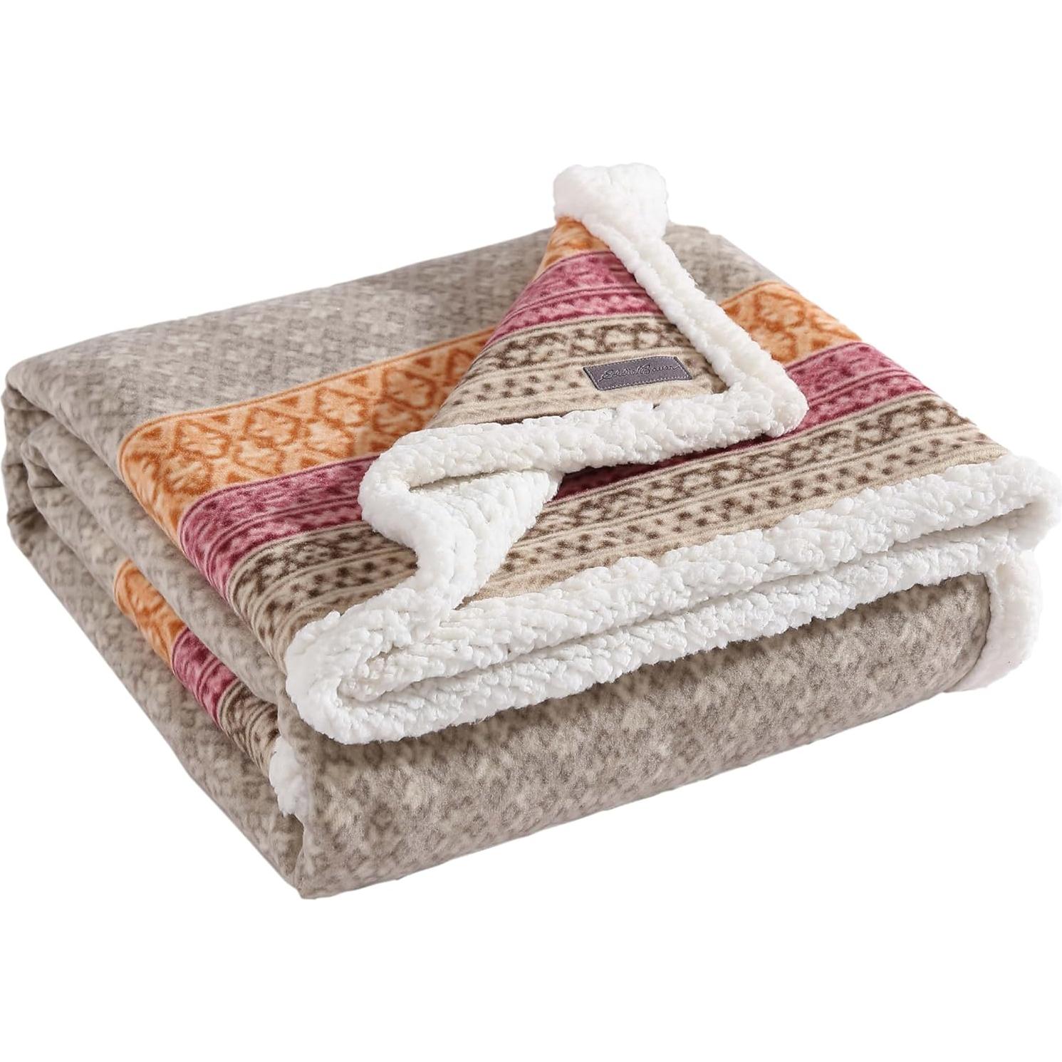 Manta Sofá Eddie Bauer 70x50 cm Reversible Sherpa Fleece
