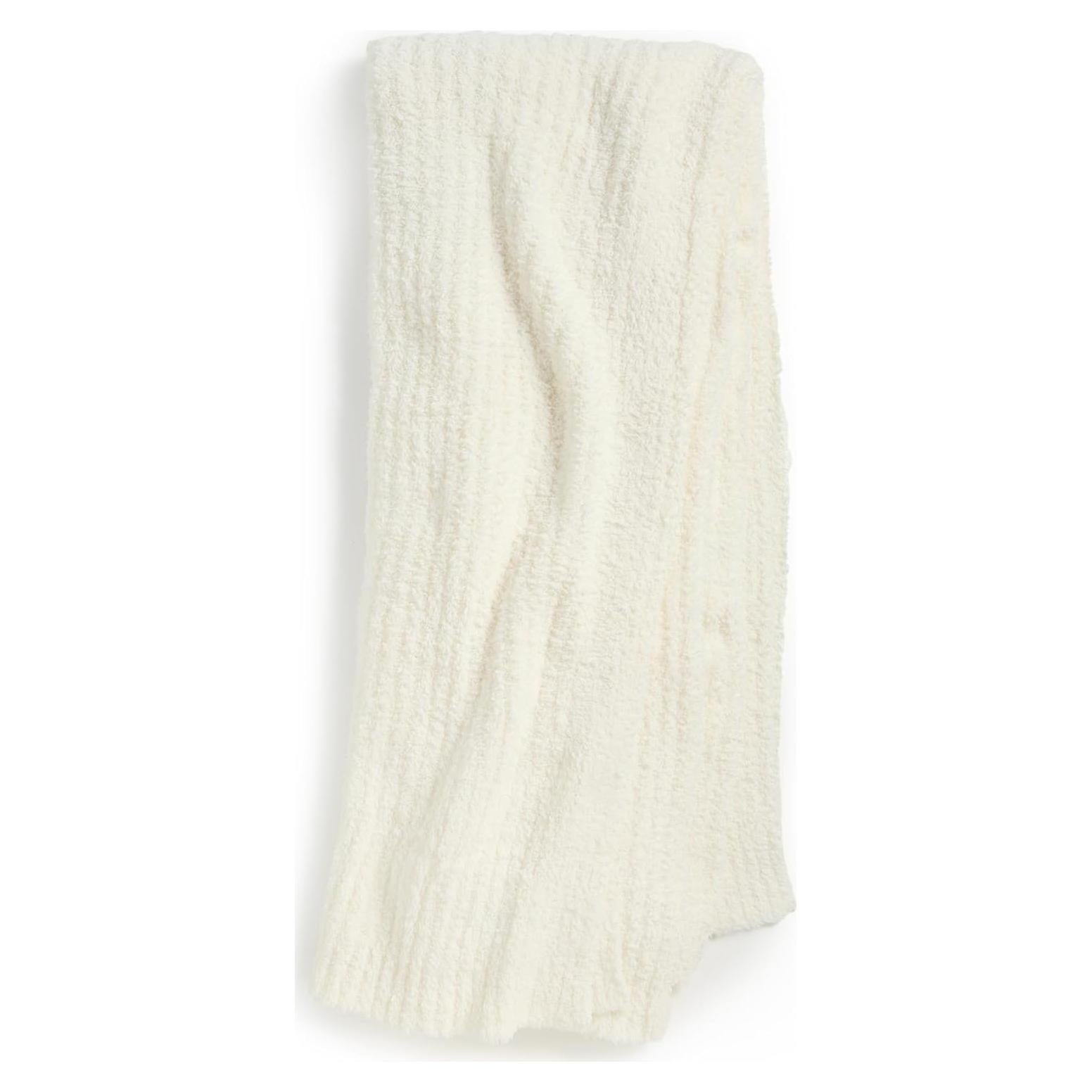 Manta Acogedora de Rayas Barefoot Dreams Blanca Talla Única