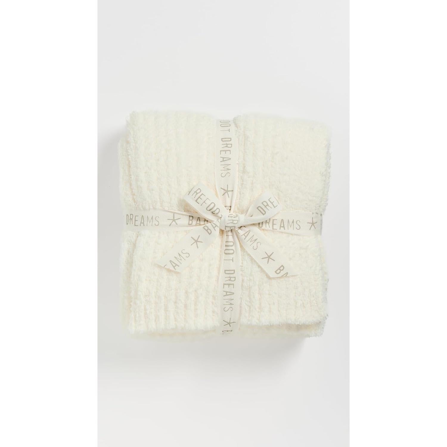 Manta Acogedora de Rayas Barefoot Dreams Blanca Talla Única