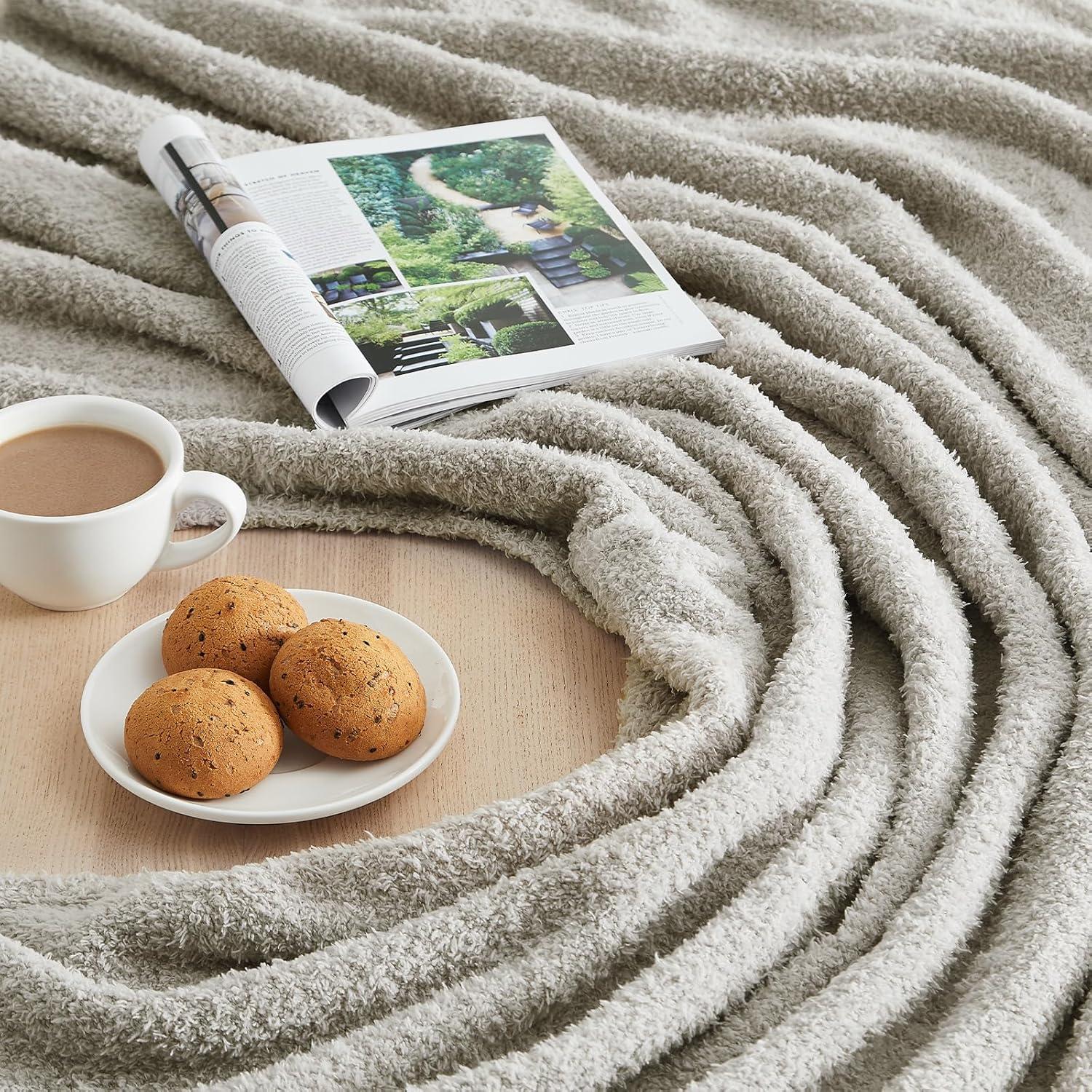 Manta de Tejer CYMULA Gris Claro 127x152 cm Microfibra Suave