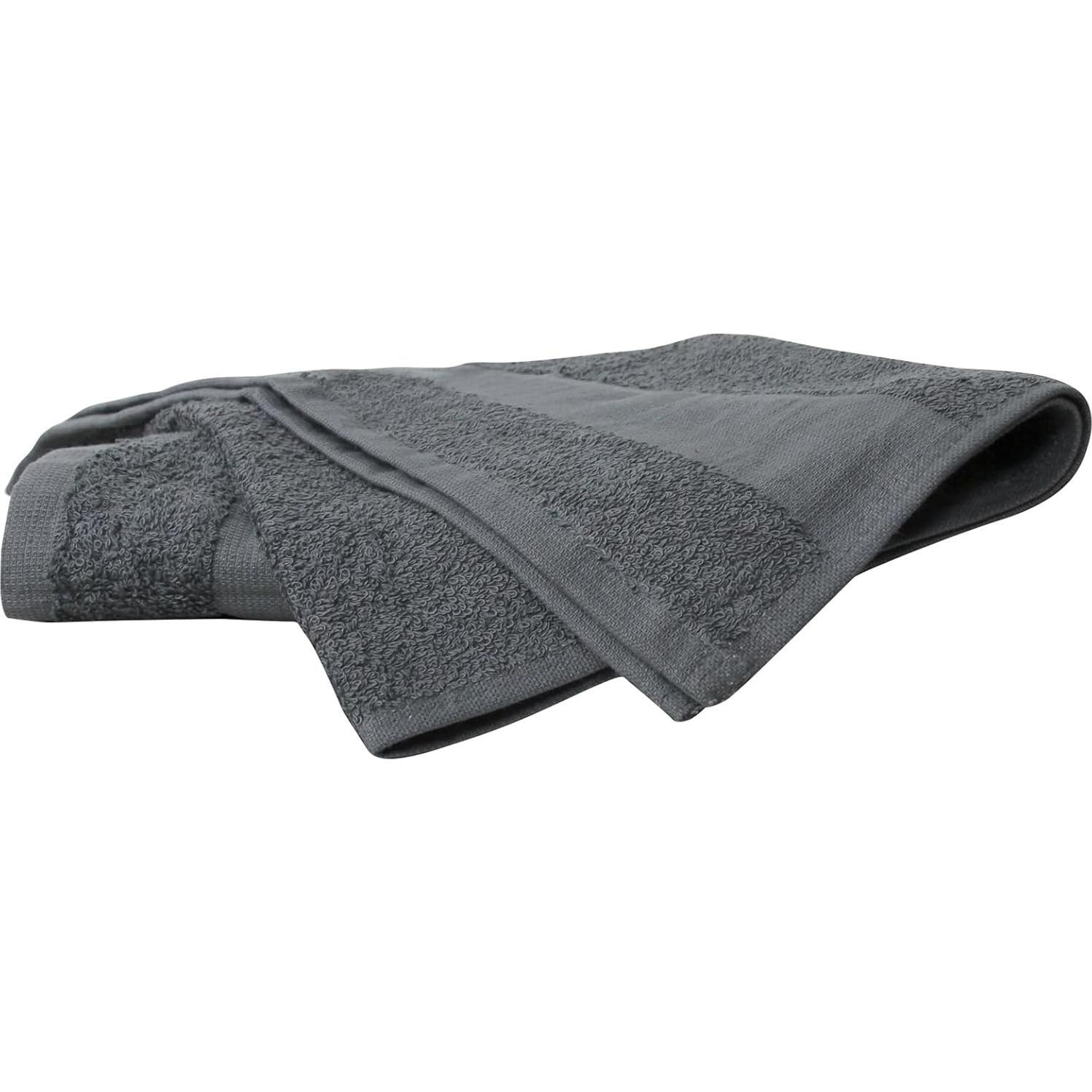 Toallas de salón ForPro Premium 100% algodón gris frío 24 unidades