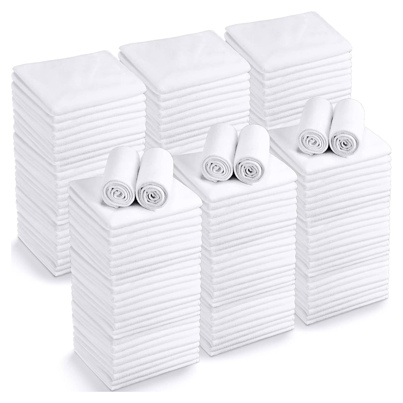 Moukeren Toallas de Mano Blancas 72 Piezas 40x68 cm Microfibra