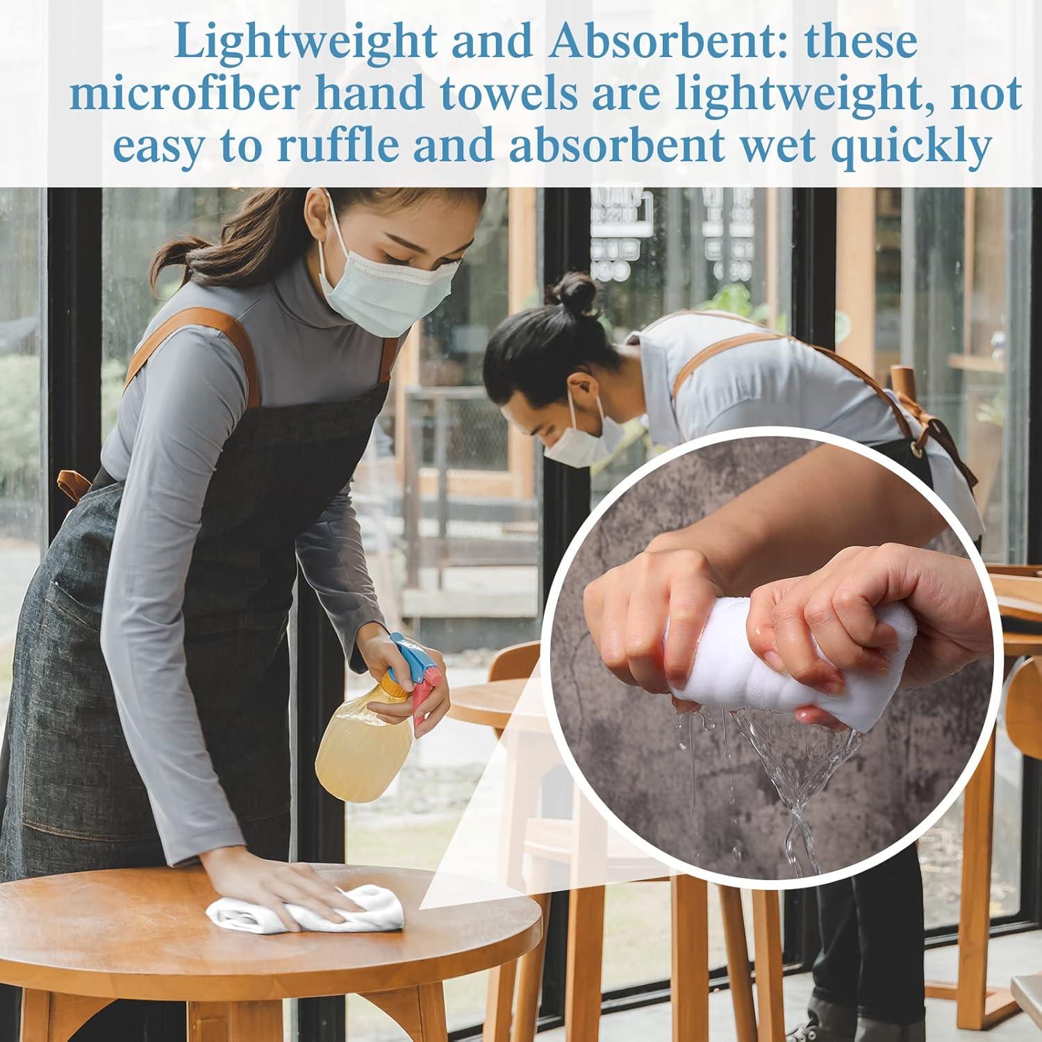 Moukeren Toallas de Mano Blancas 72 Piezas 40x68 cm Microfibra