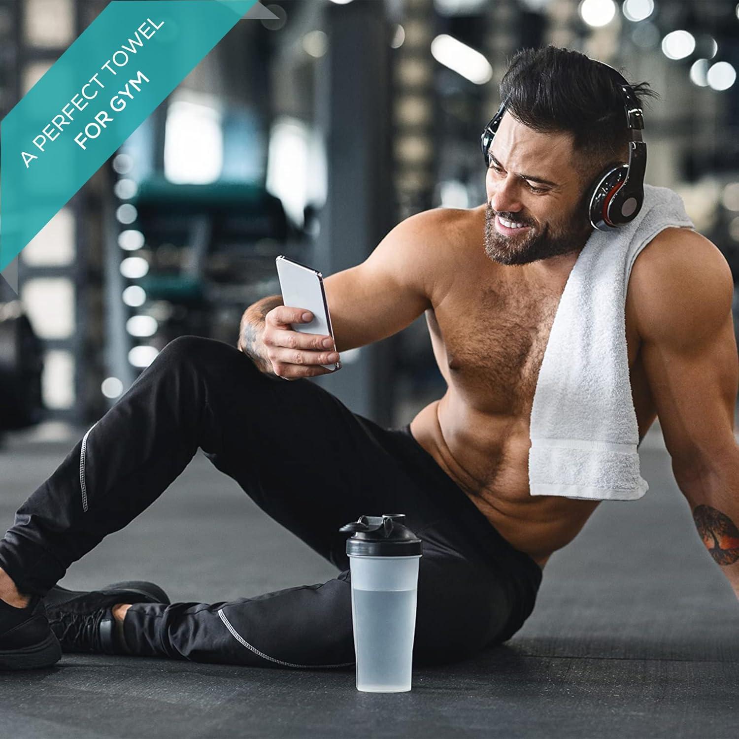 24 Toallas de Mano de Algodón GOLD TEXTILES 40x68 cm Blancas