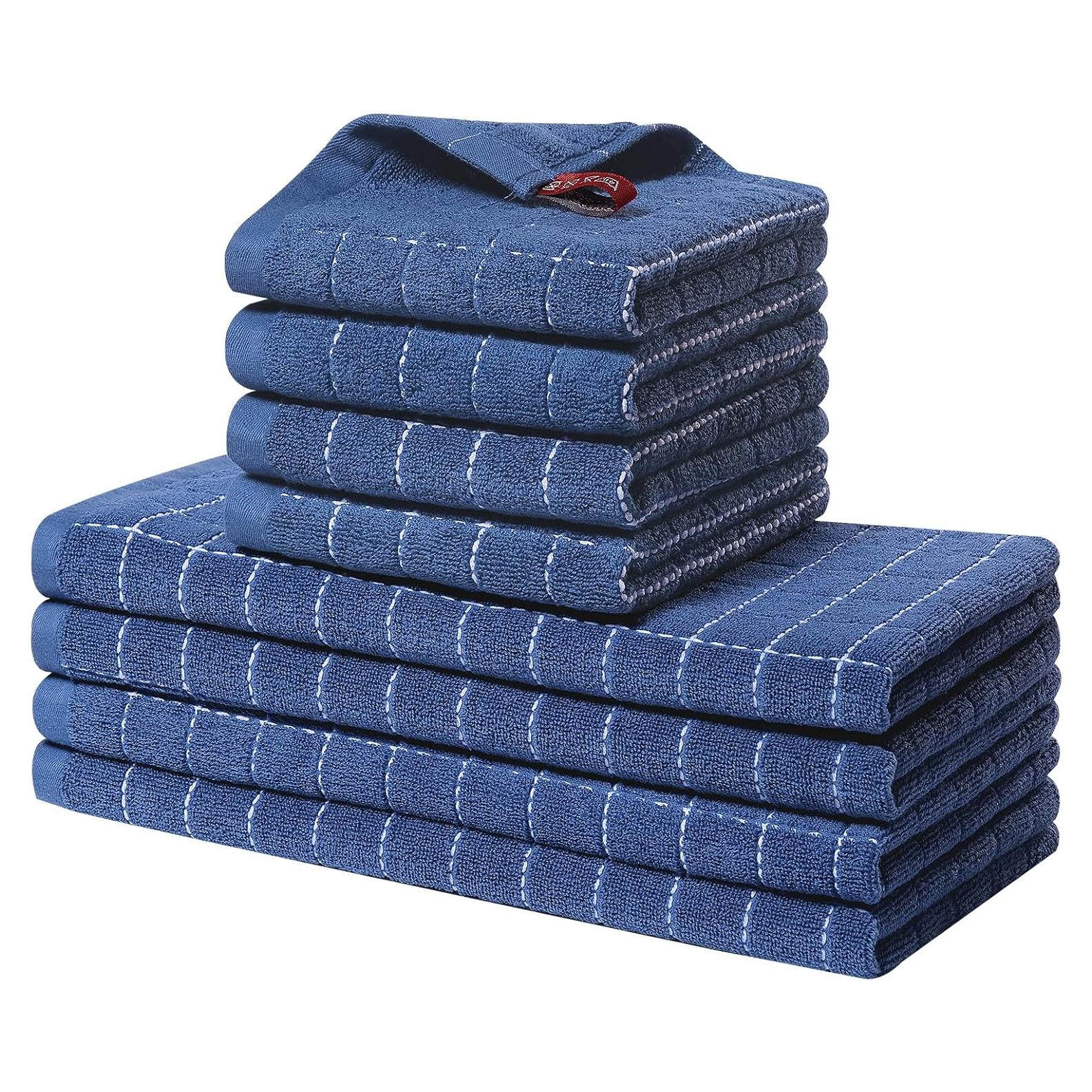 Juego de Toallas de Cocina Homaxy 100% Algodón 8 Piezas