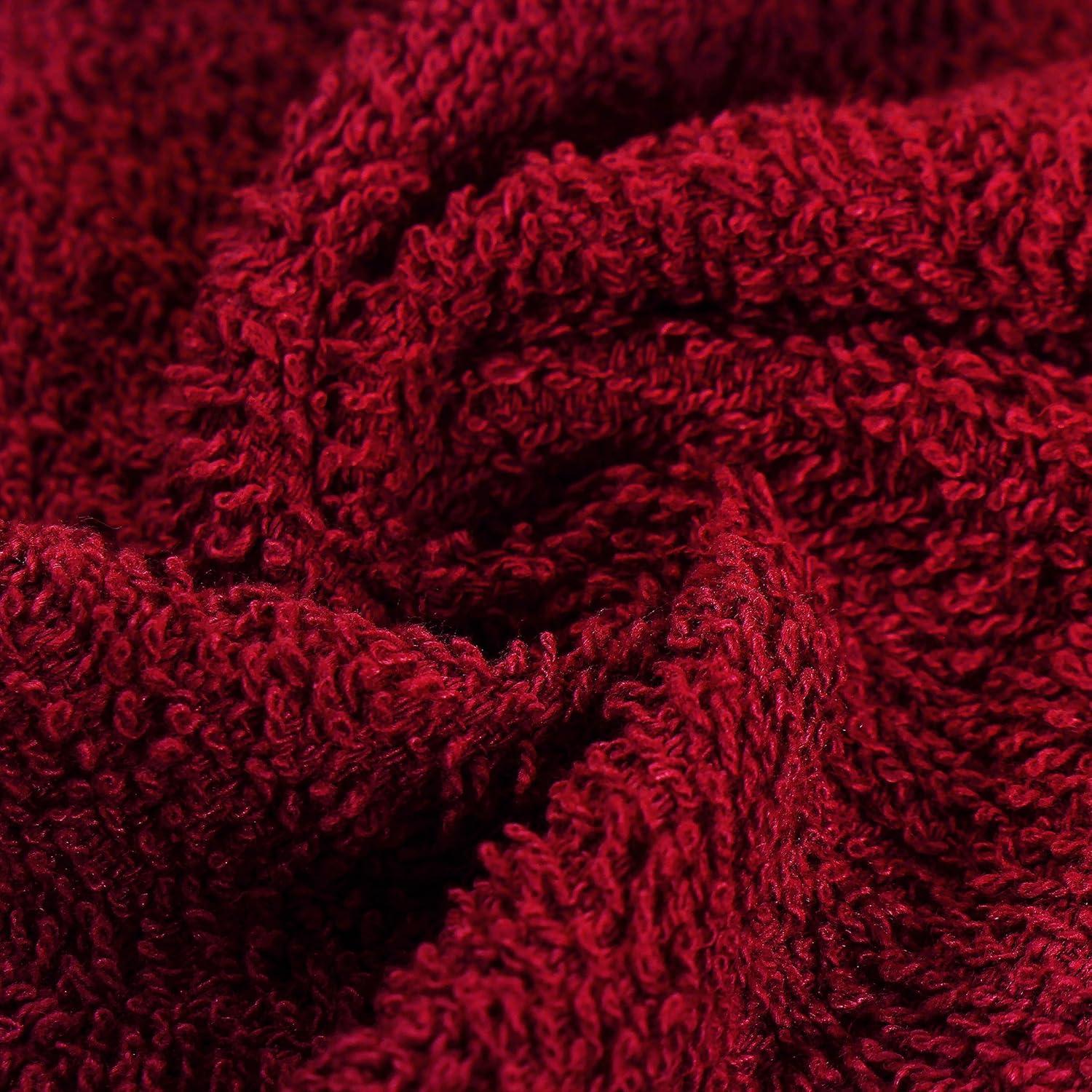 Juego de 12 Paños de Lavado 100% Algodón T & L - Rojo, Blanco y Rosa